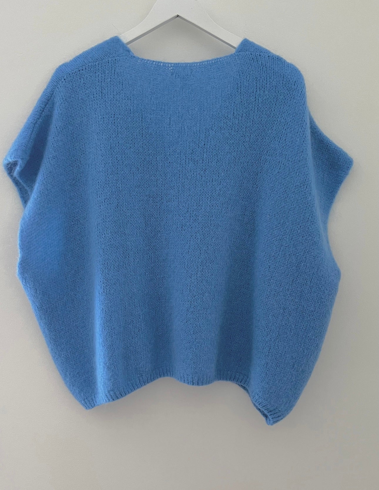 Mohair V Neck Tank in Cornflower