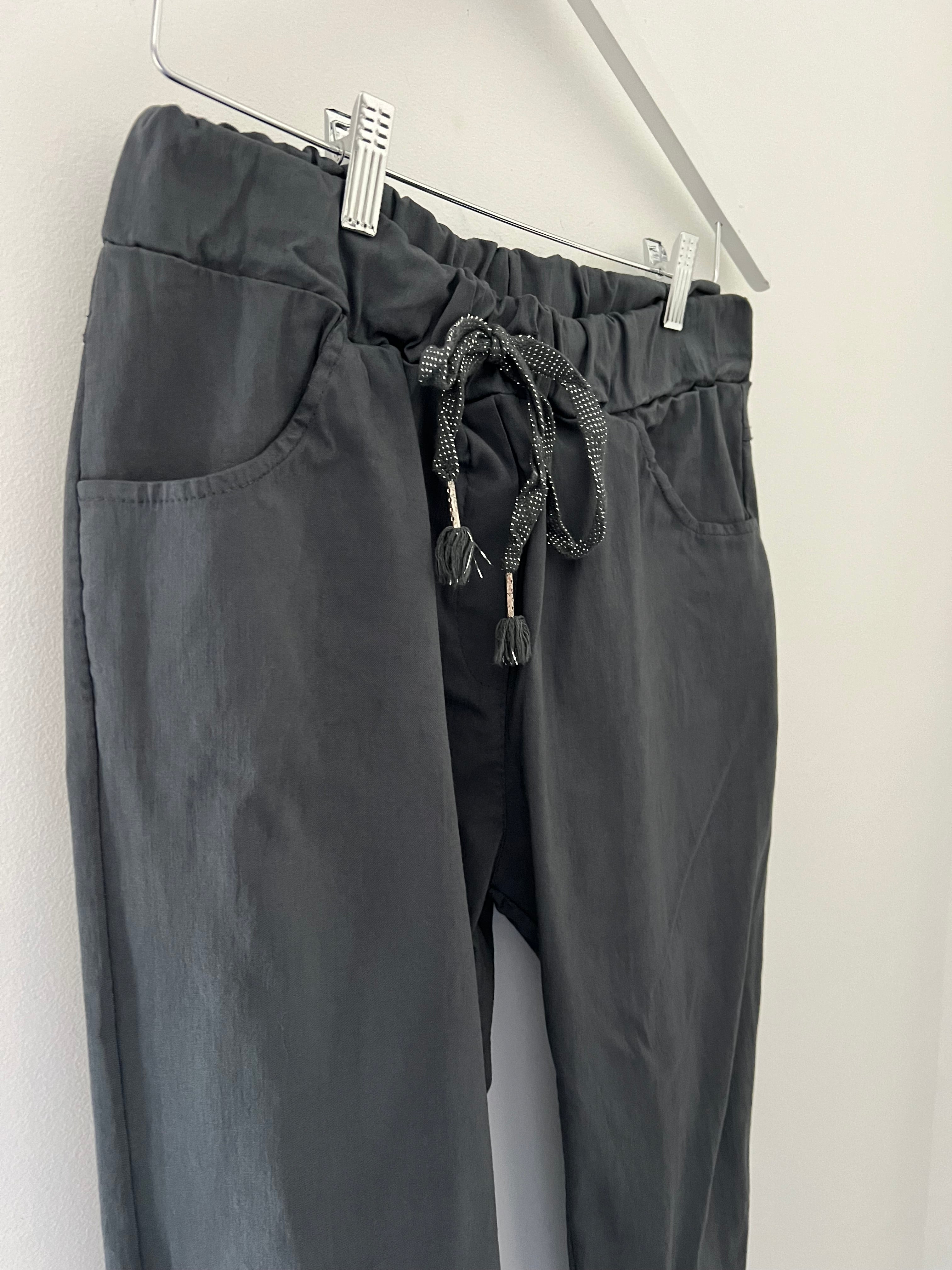Super Stretch Four Pocket Joggers in Charcoal