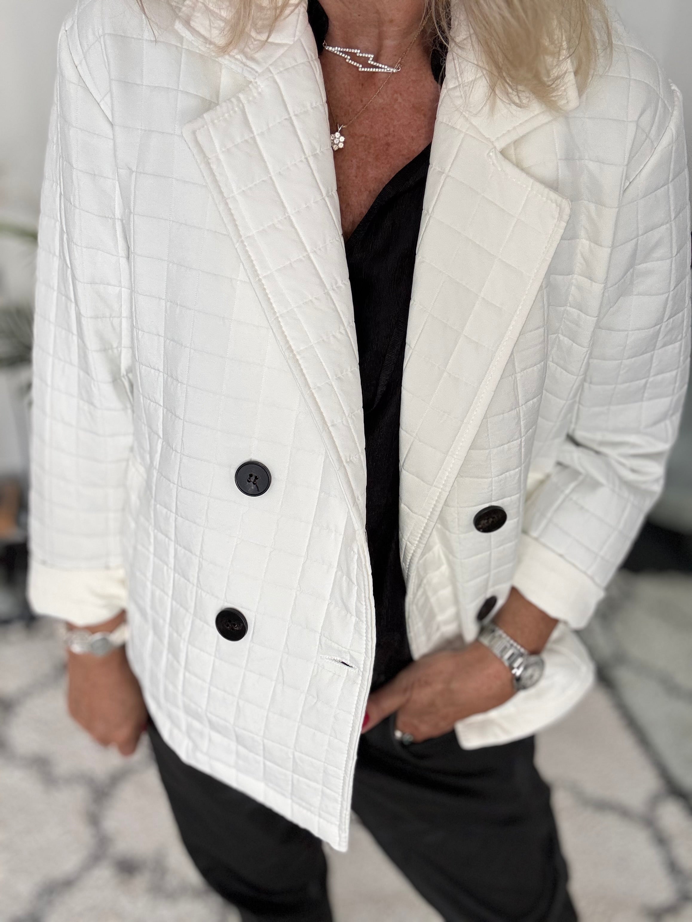 Luxe Quilted Jacket in Vanilla