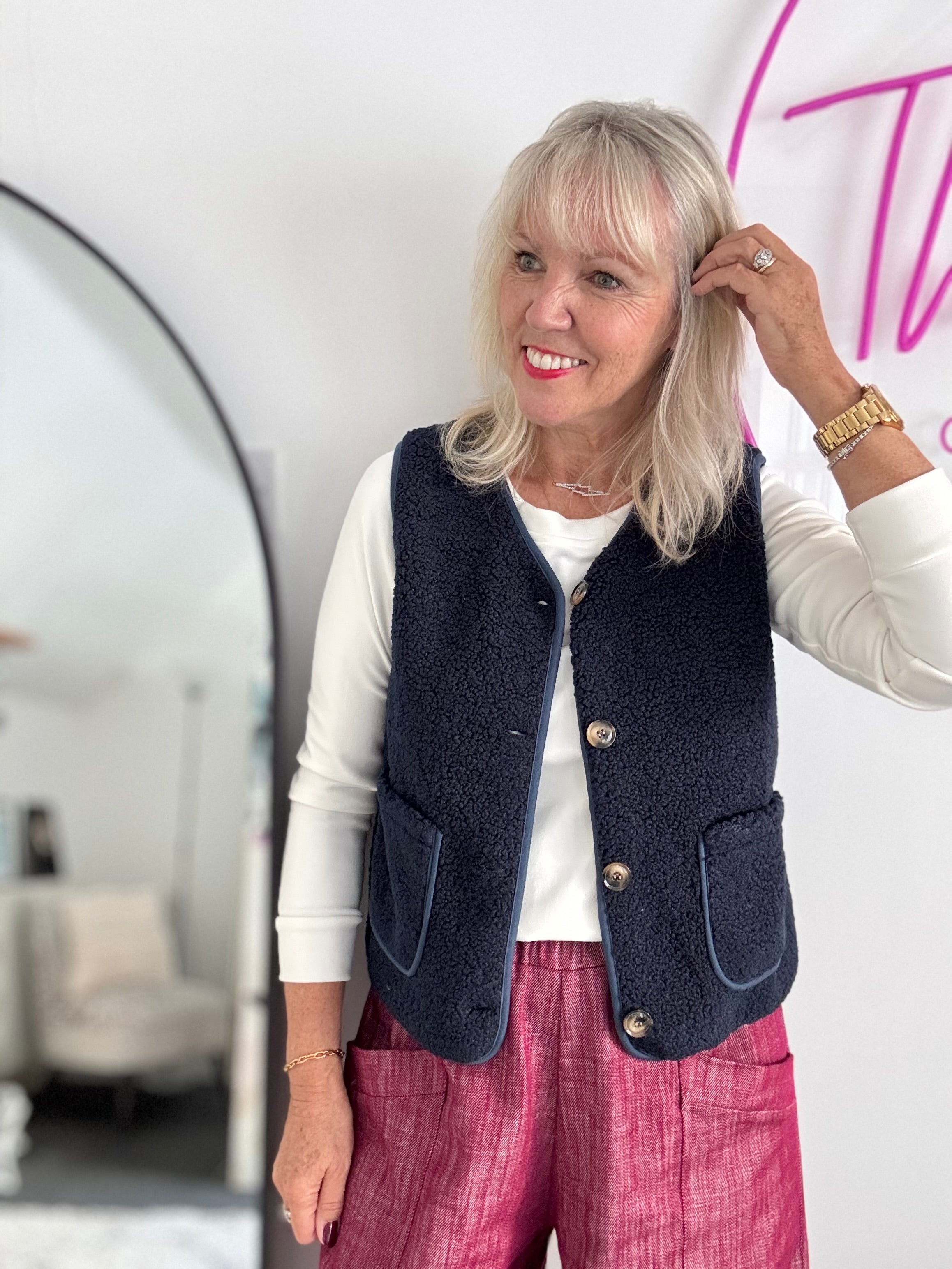 Boucle Gilet in Navy