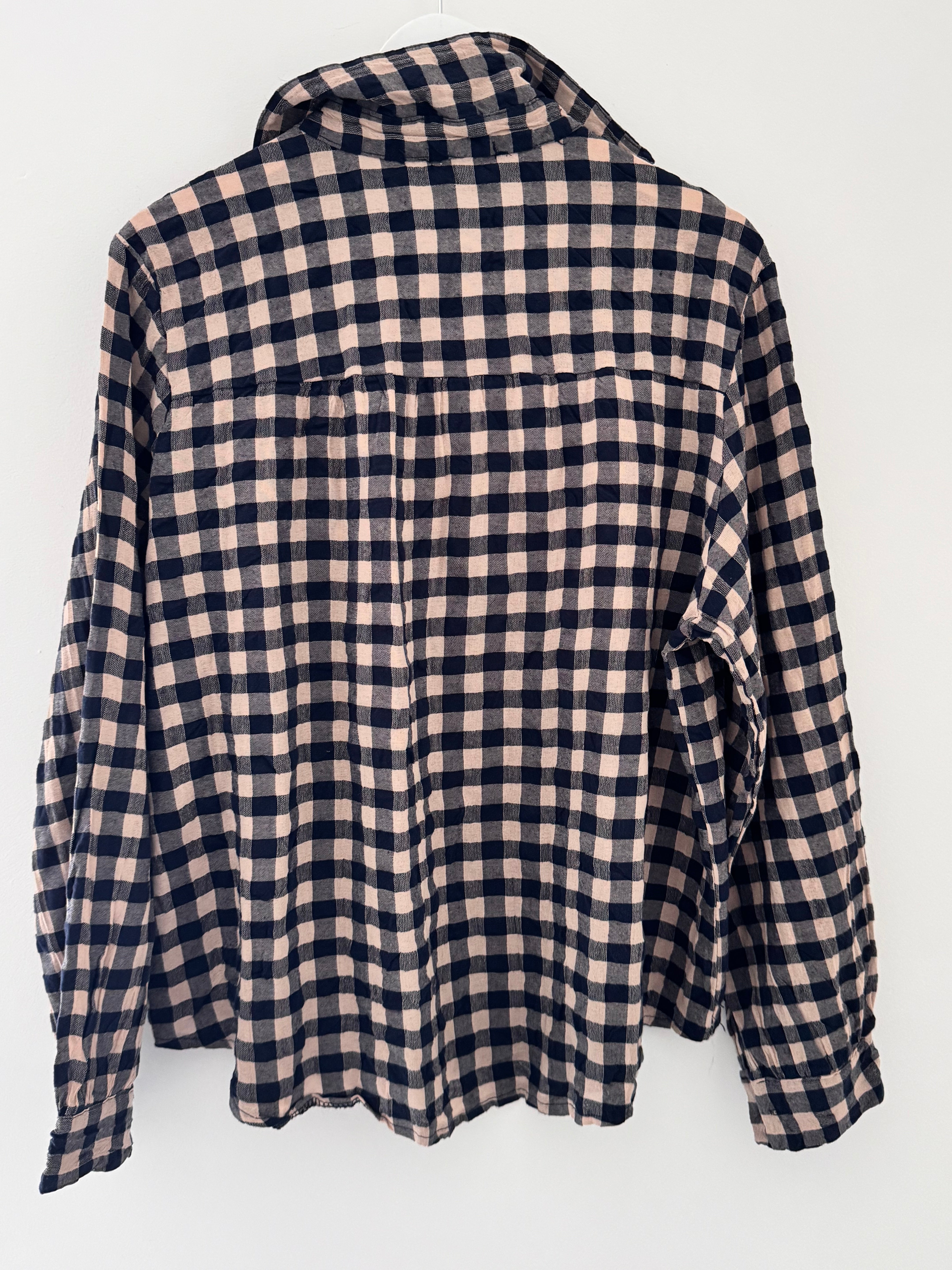 Check Shirt in Navy & Stone