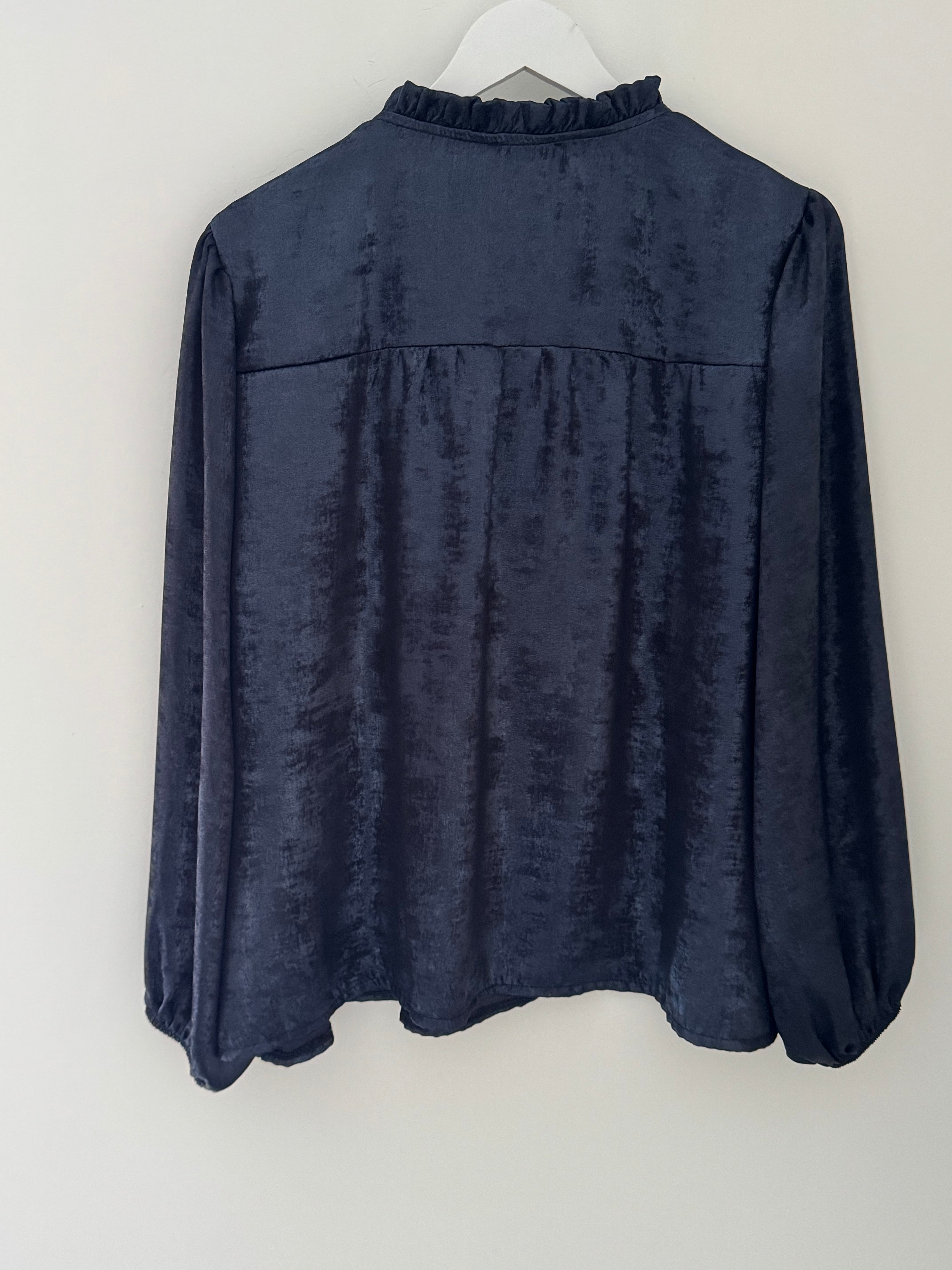 Luxe Metallic Blouse in Midnight