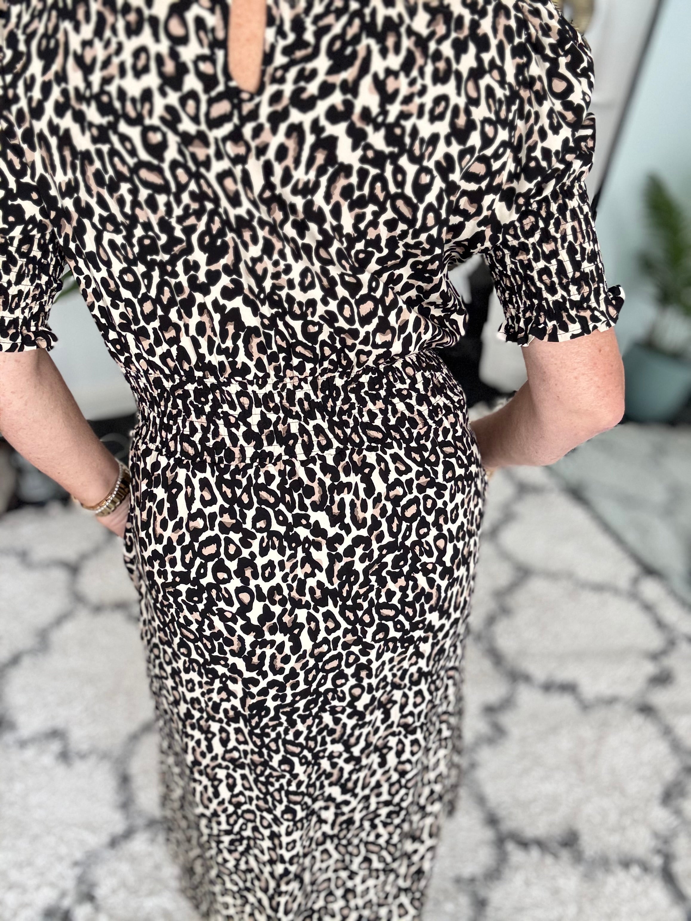 Leopard Print Tea Dress
