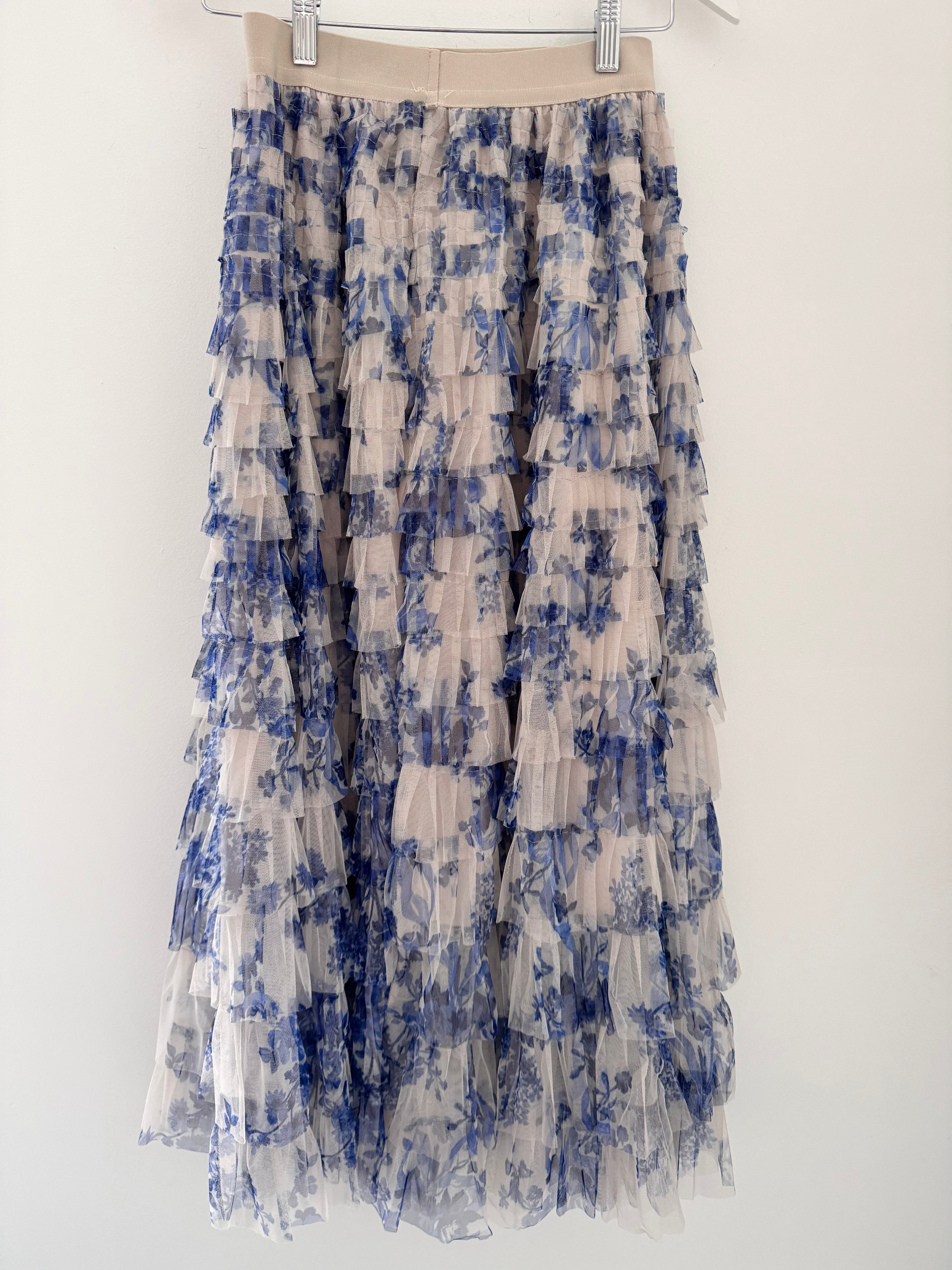 Tulle Skirt in Blue & Stone