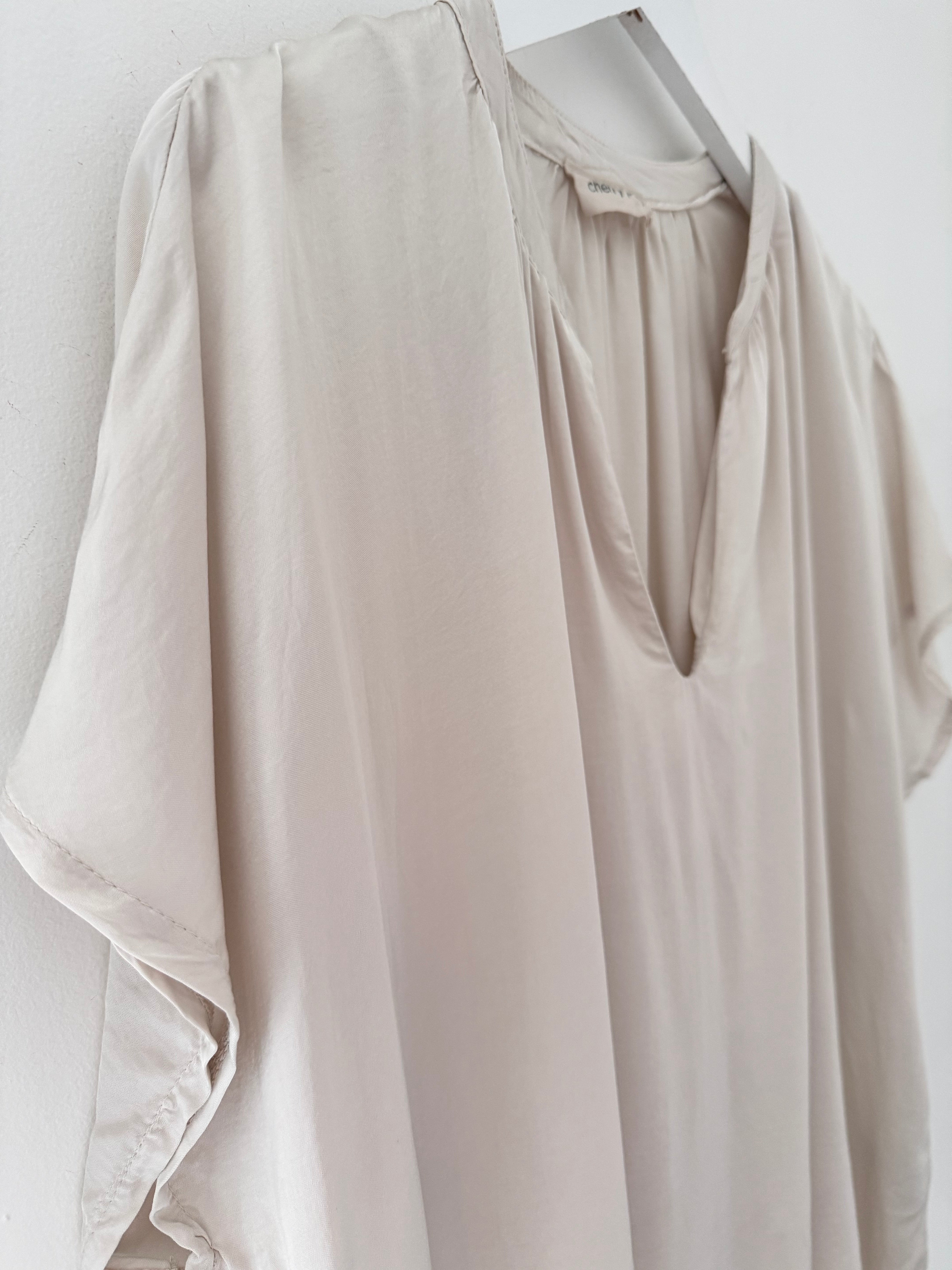 Luxe Silky Top in Ecru