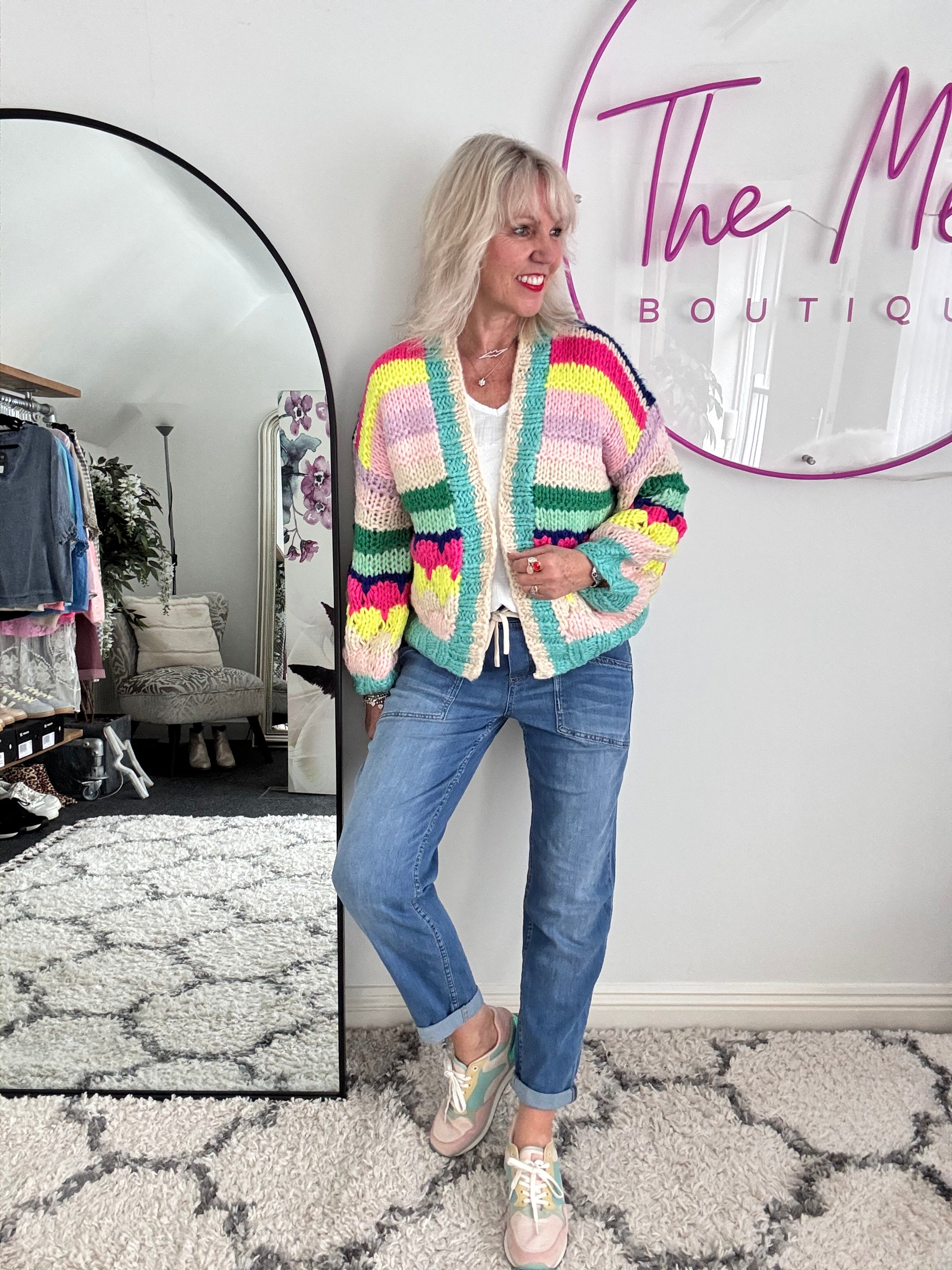 Handknitted Rainbow Cardigan