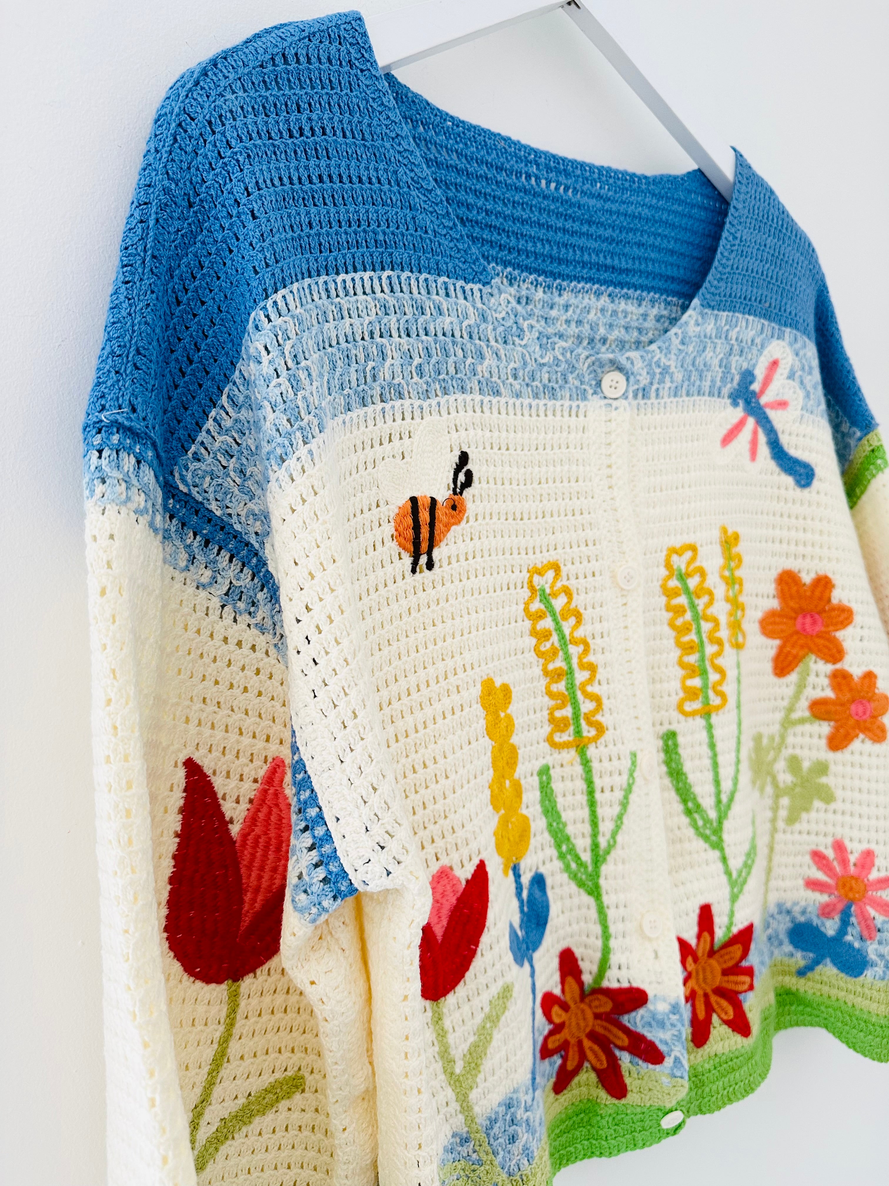 Stunning Floral Crochet Cardigan