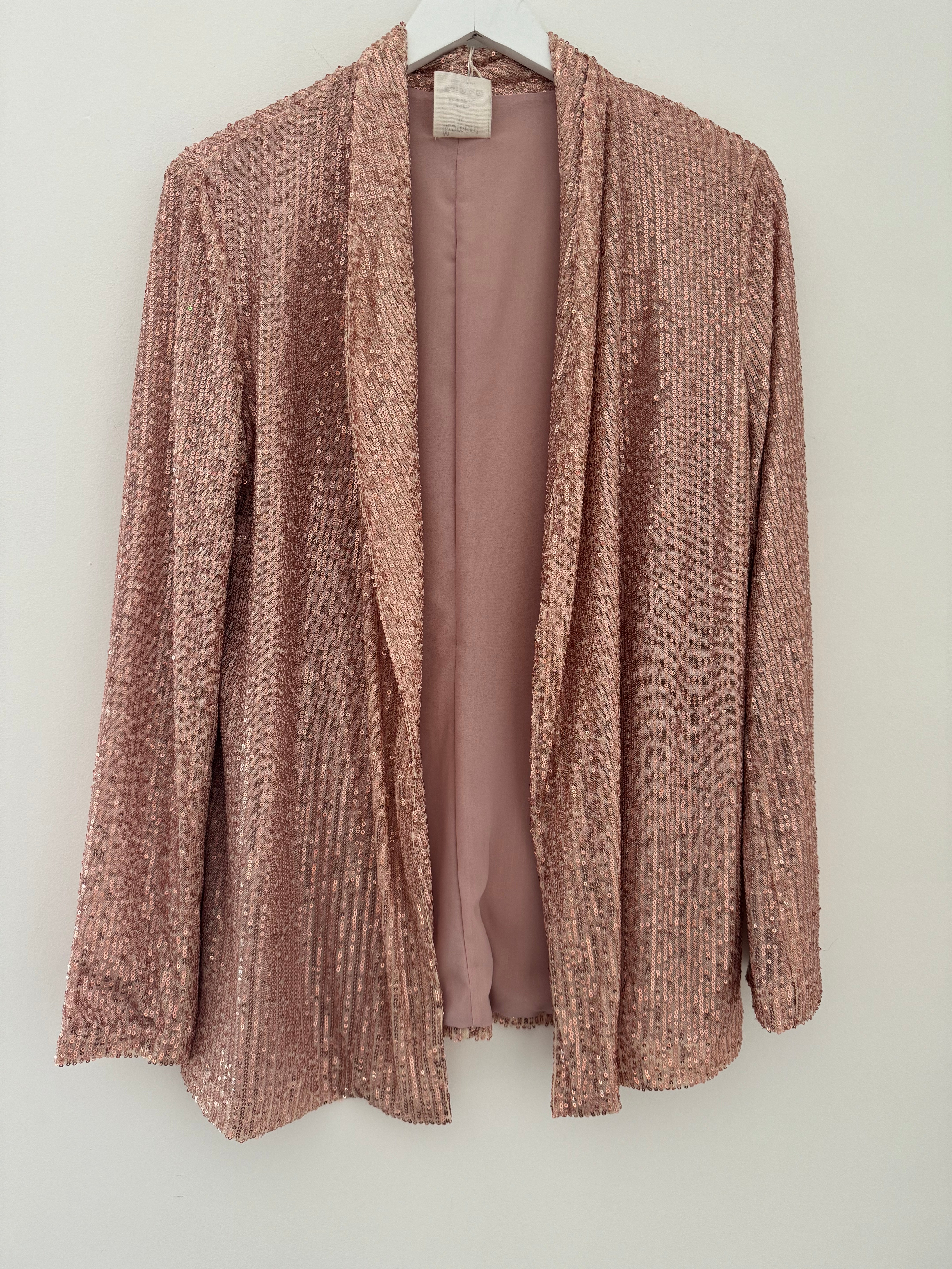 Sequin Jacket in Rose Gold