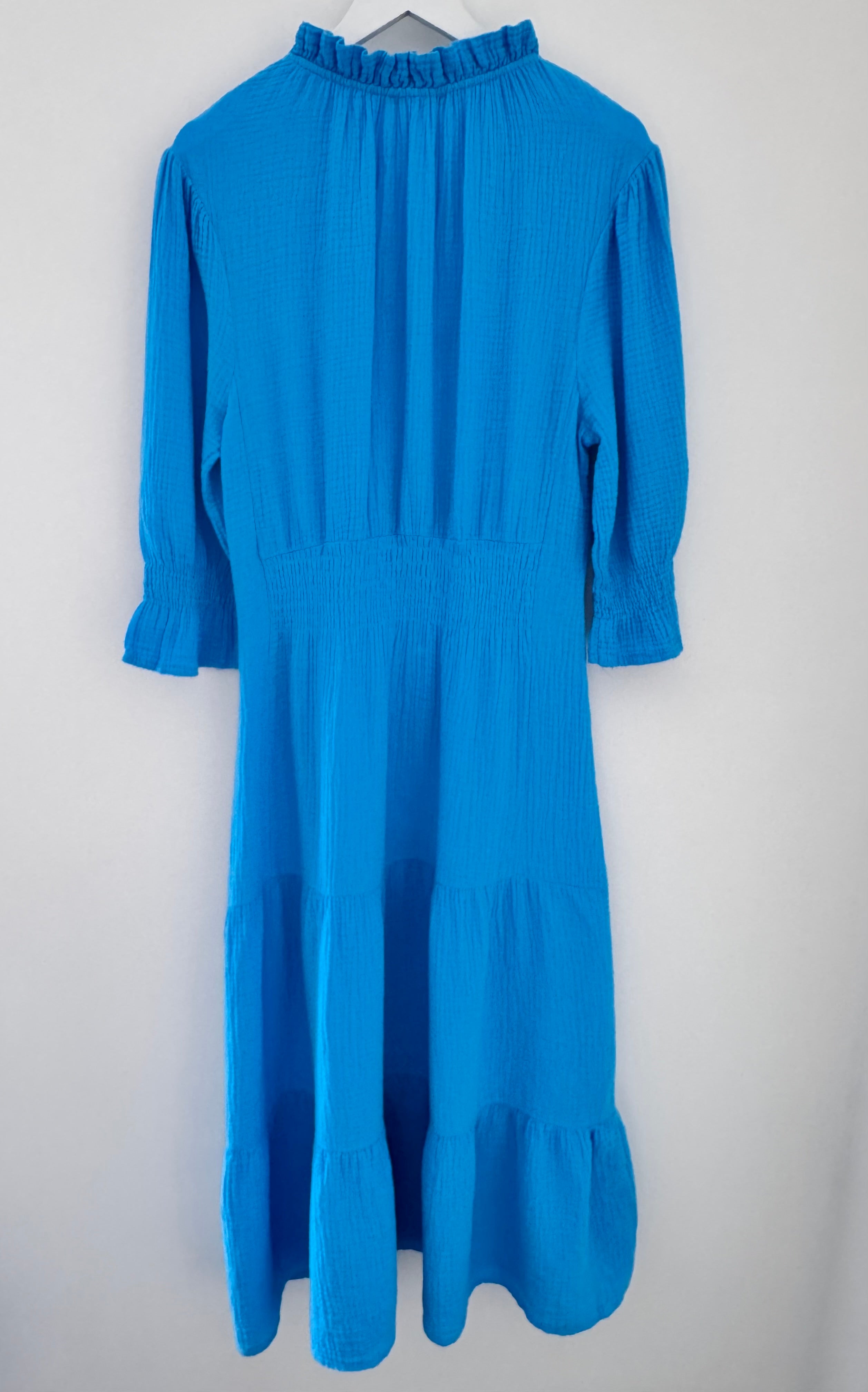 Cheesecloth Midi Dress in Azure Blue