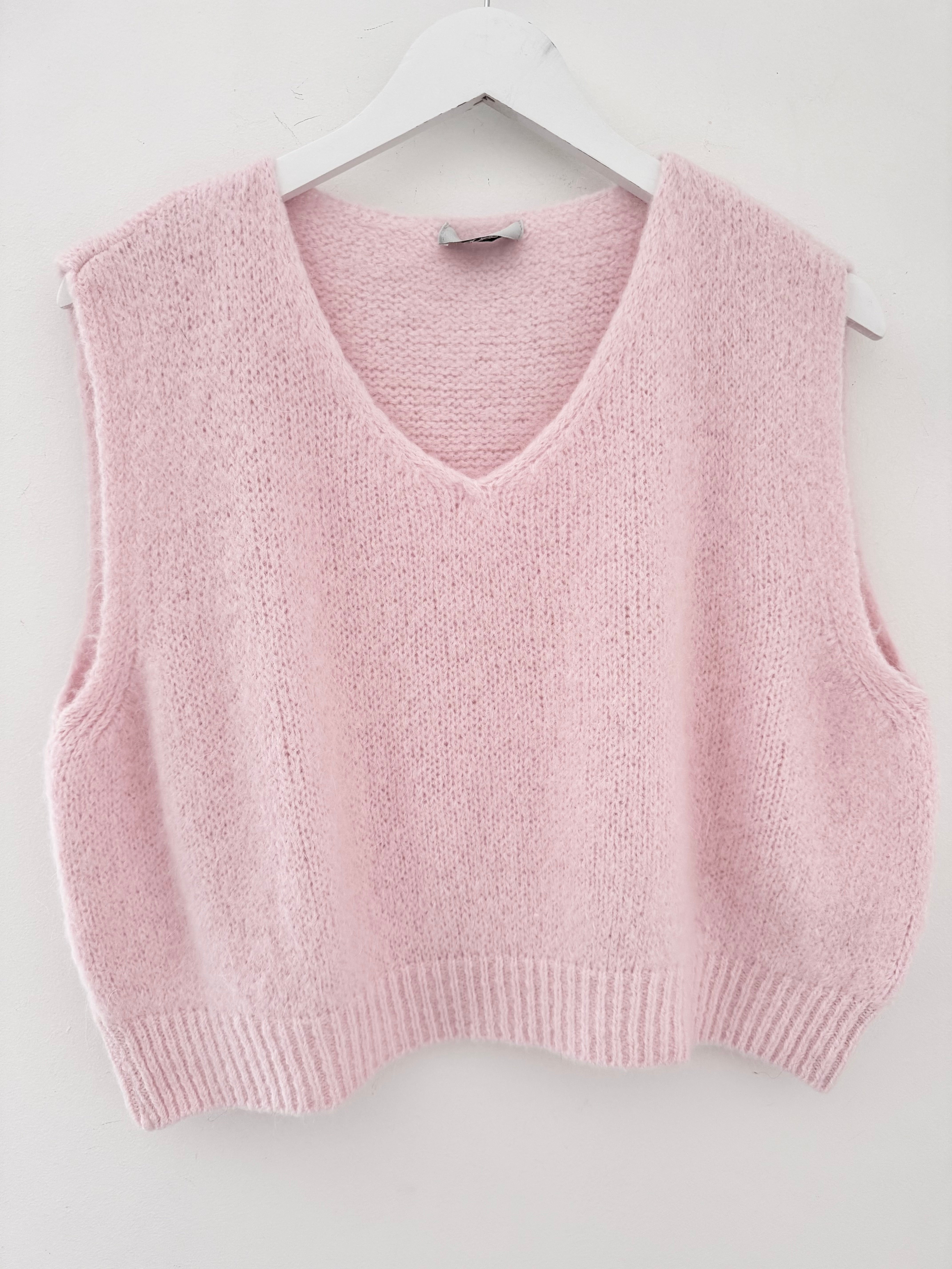 Kid Mohair Tank in Baby Pink