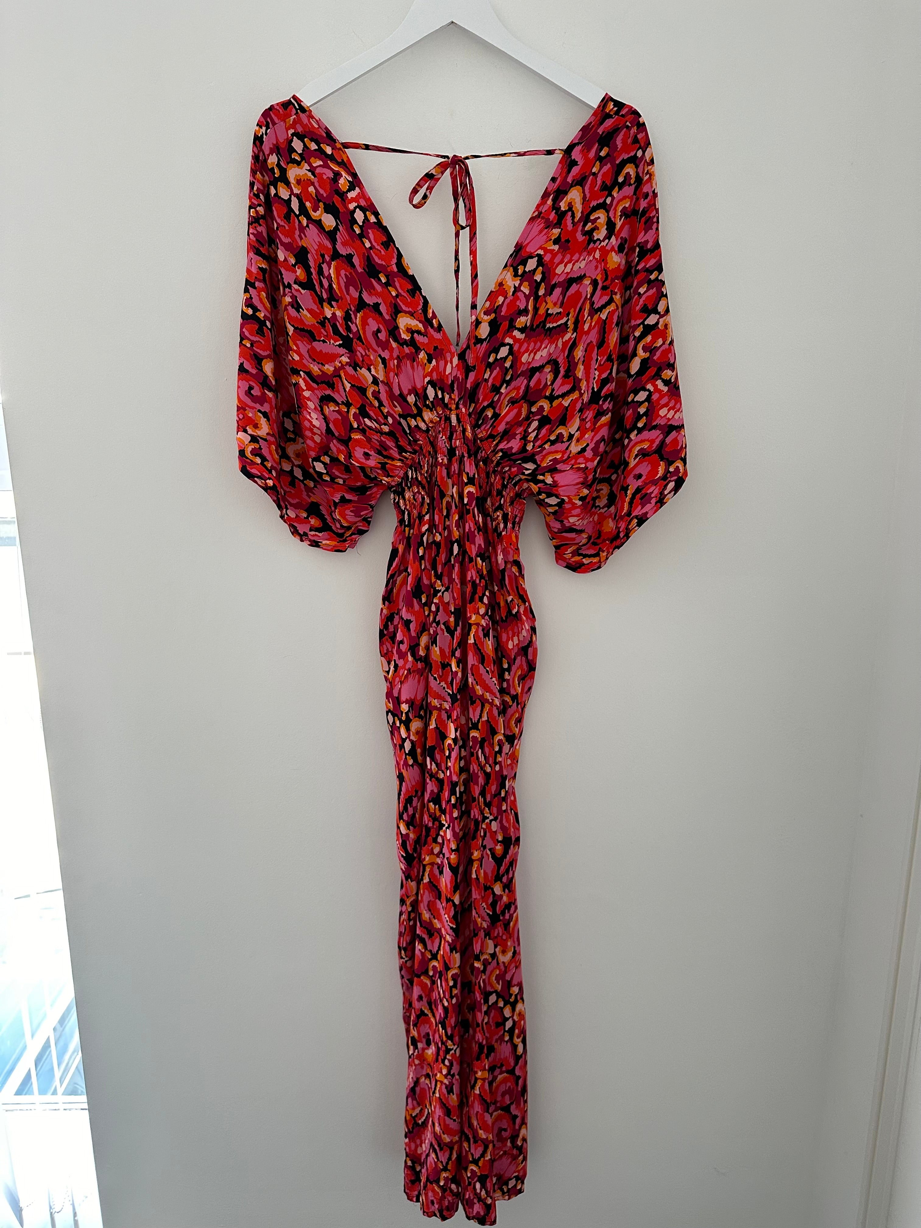 Wide Leg Jumpsuit in Pink & Red