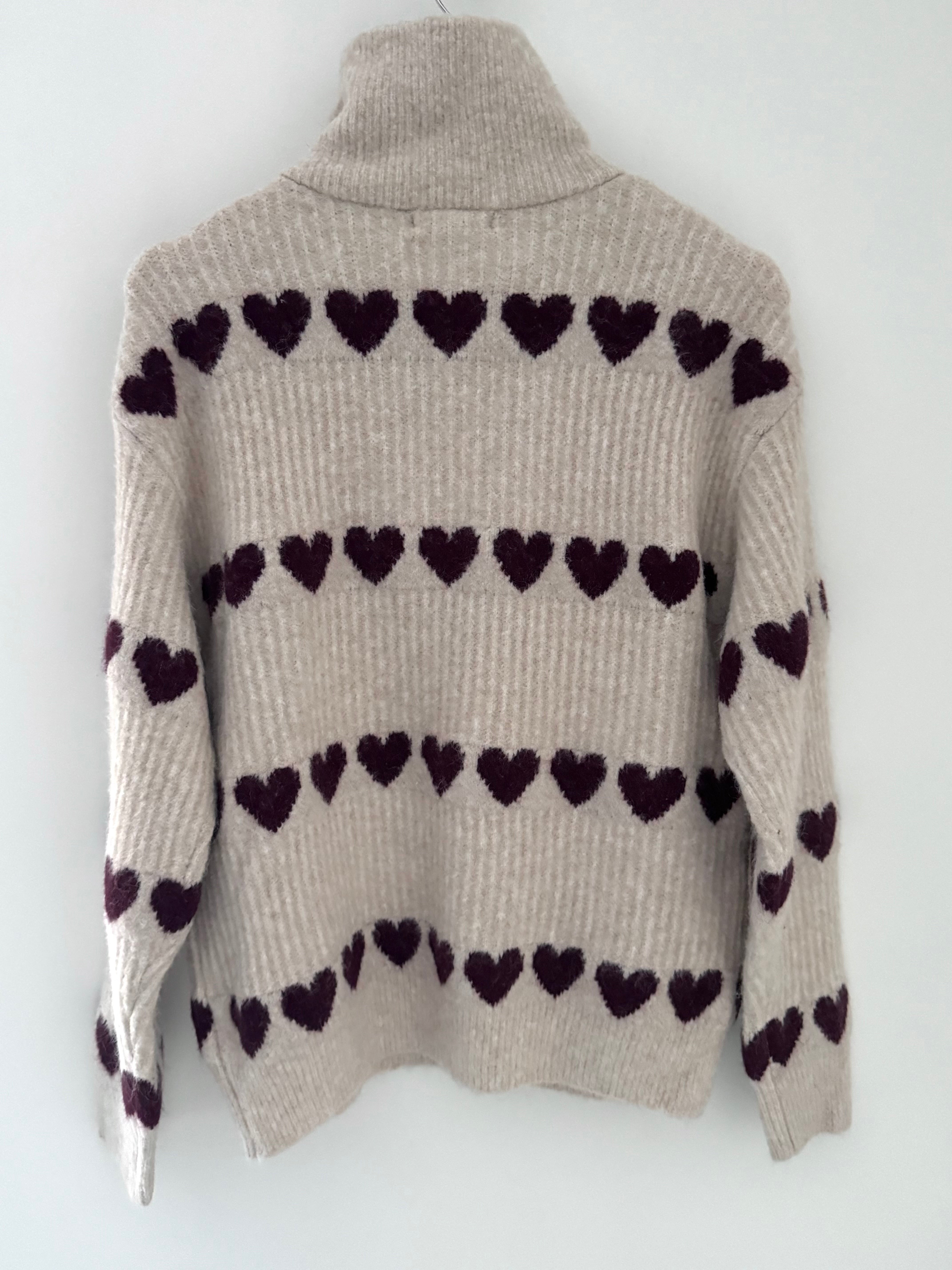 Super Soft Heart Knit with Quarter Zip