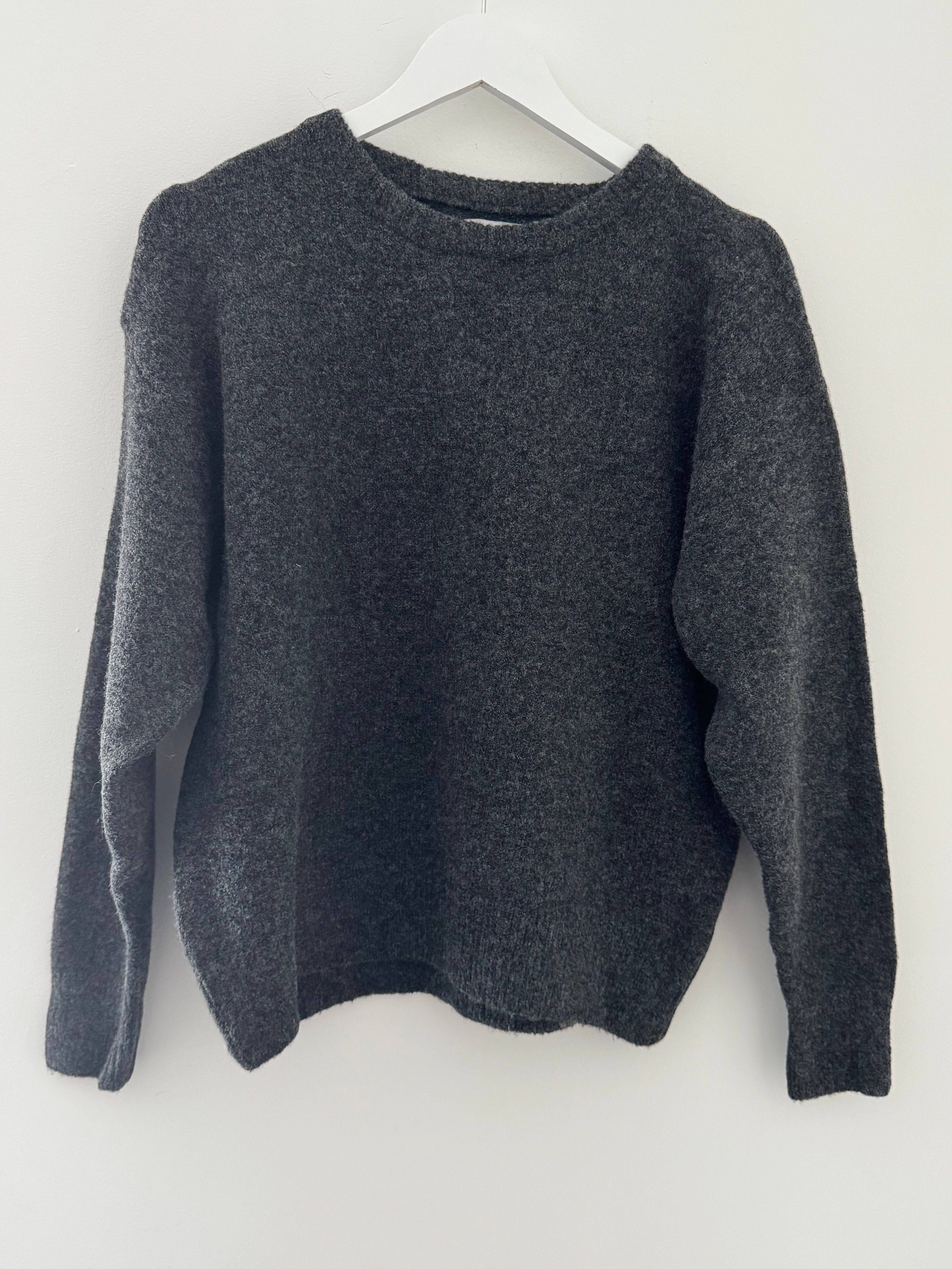 Soft & Cosy Round Neck Jumper in Charcoal Grey