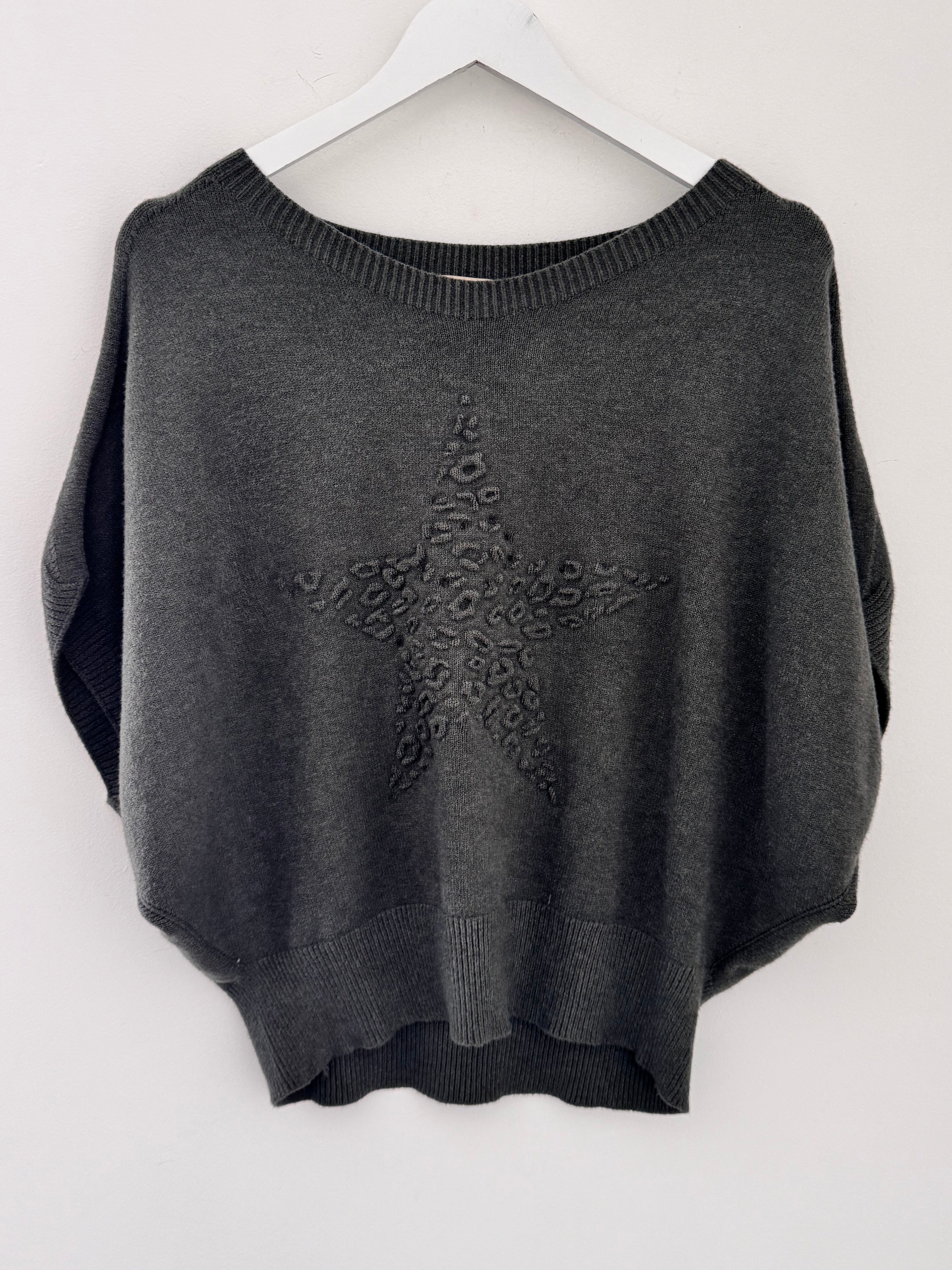 Soft Star Jumper in Khaki