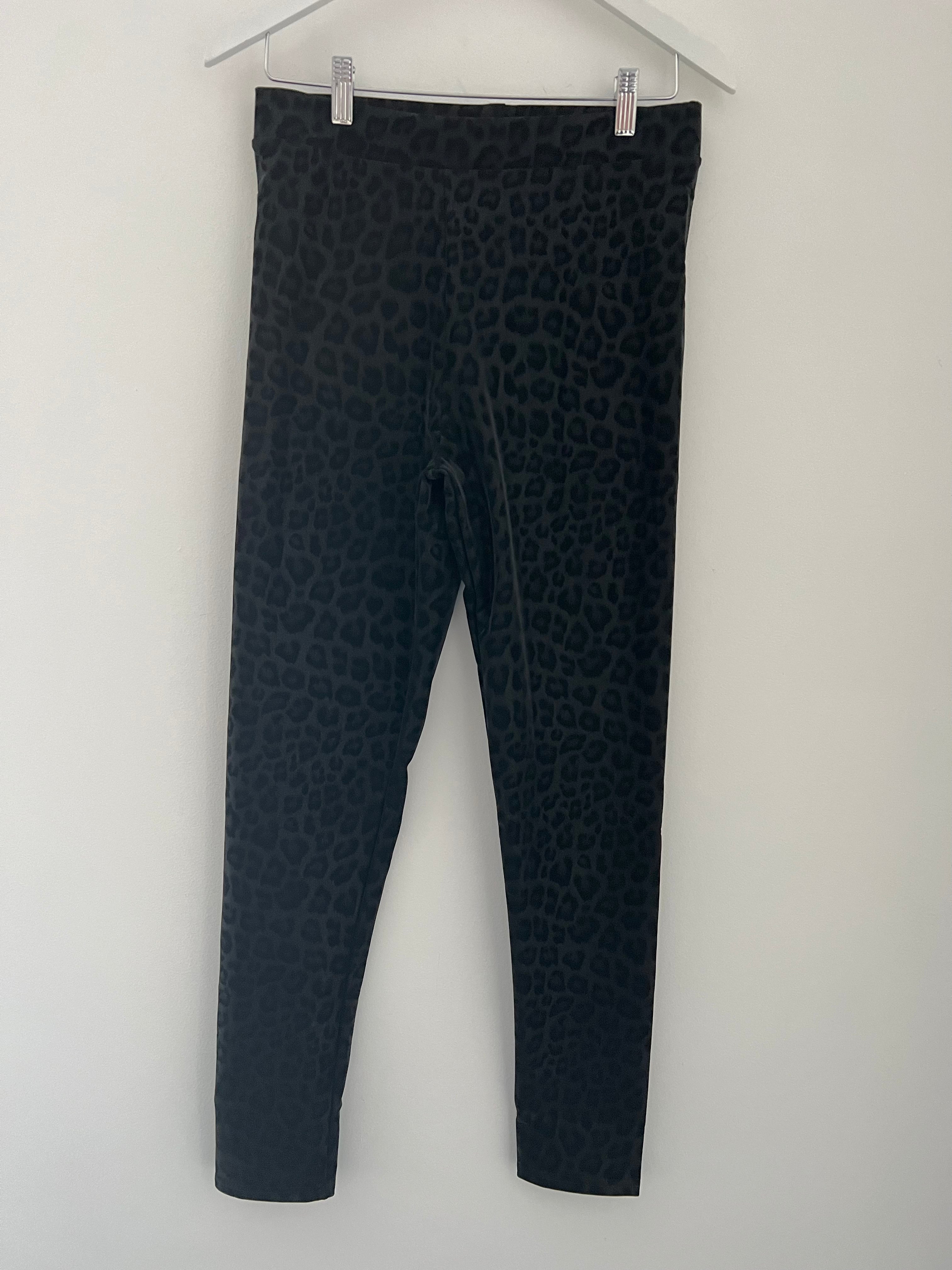 Faux Leather Leopard Print Leggings