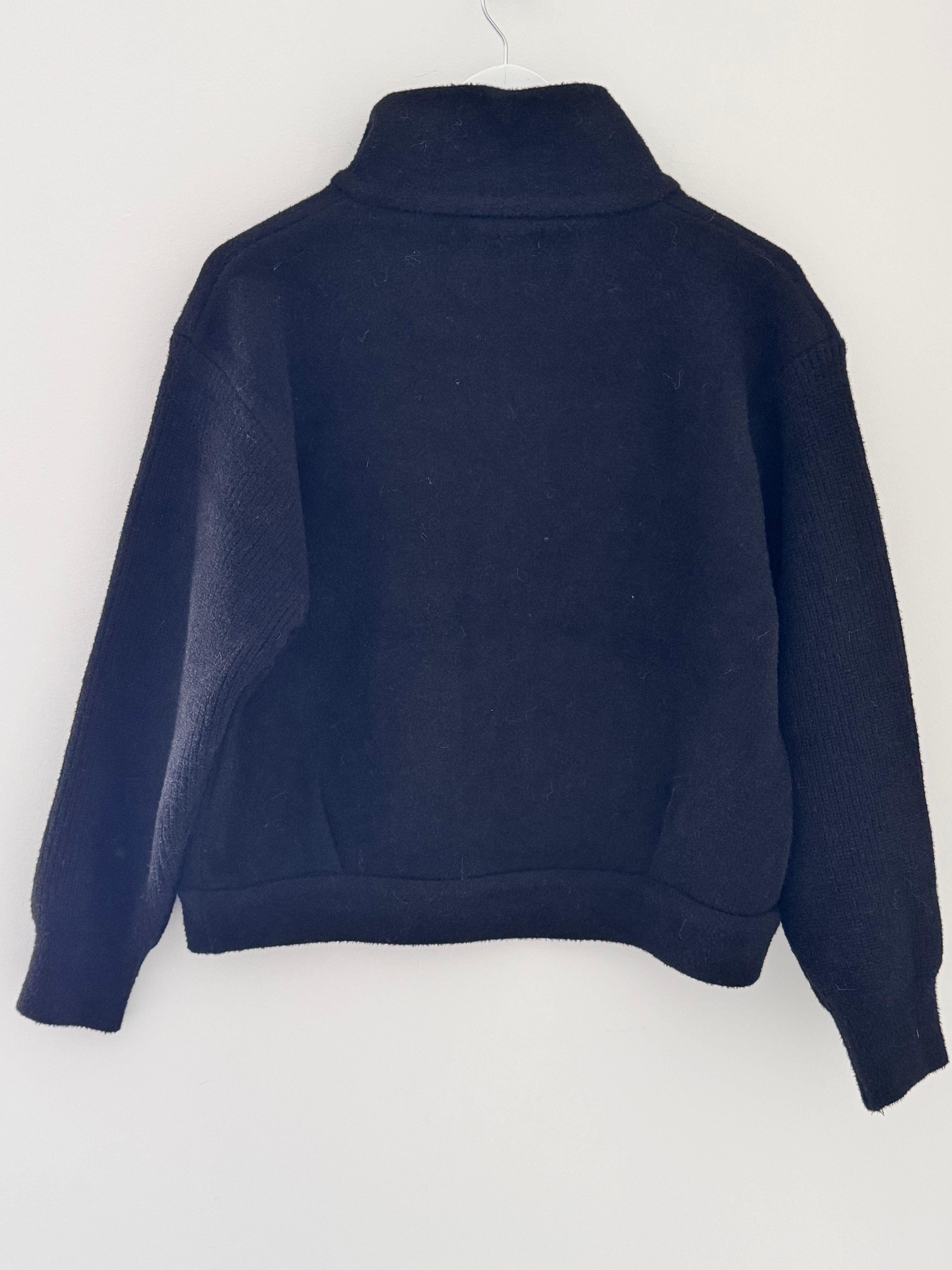Zip Front Jacket in Black