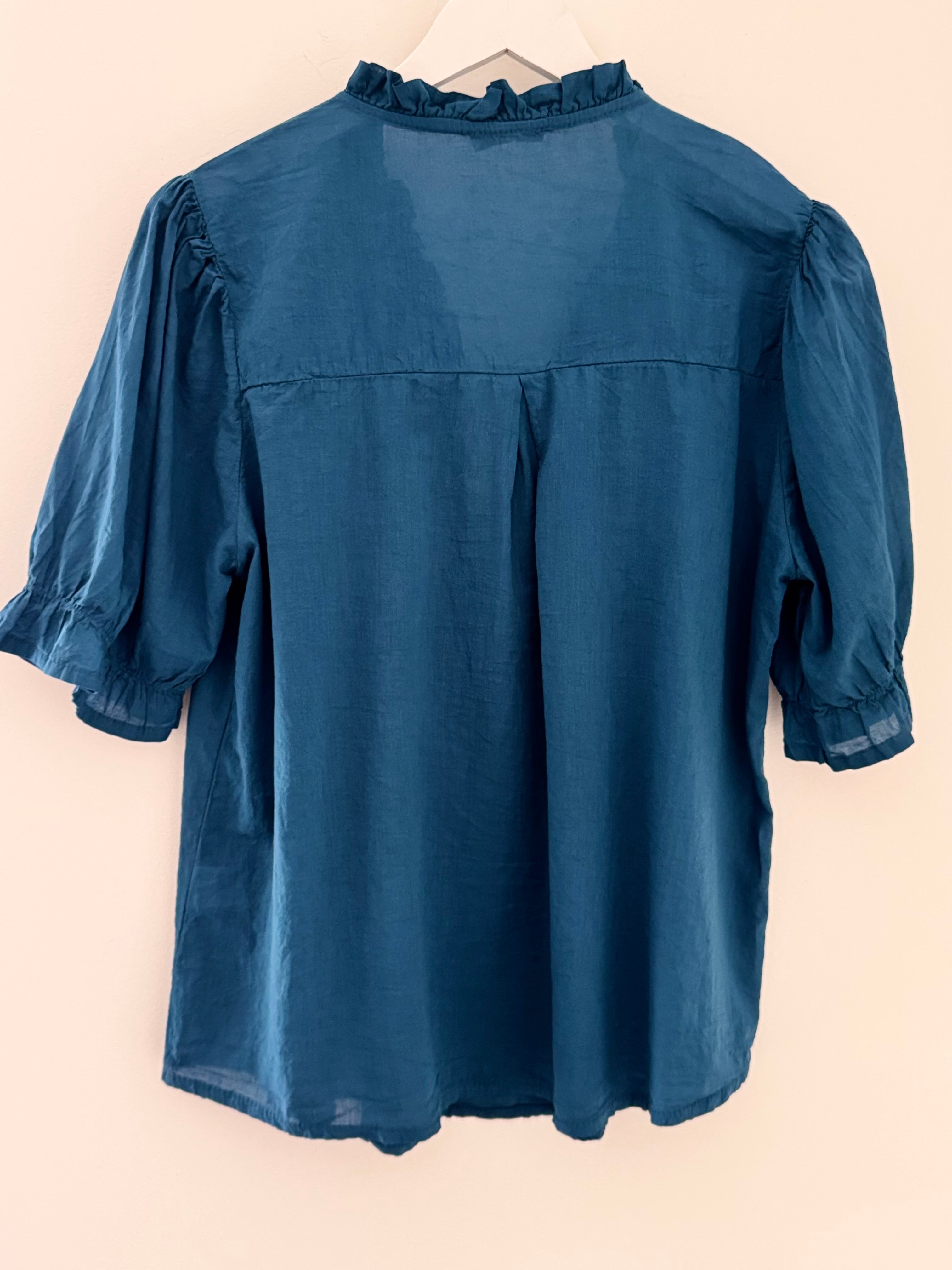 Lawn Cotton Shirt in Teal
