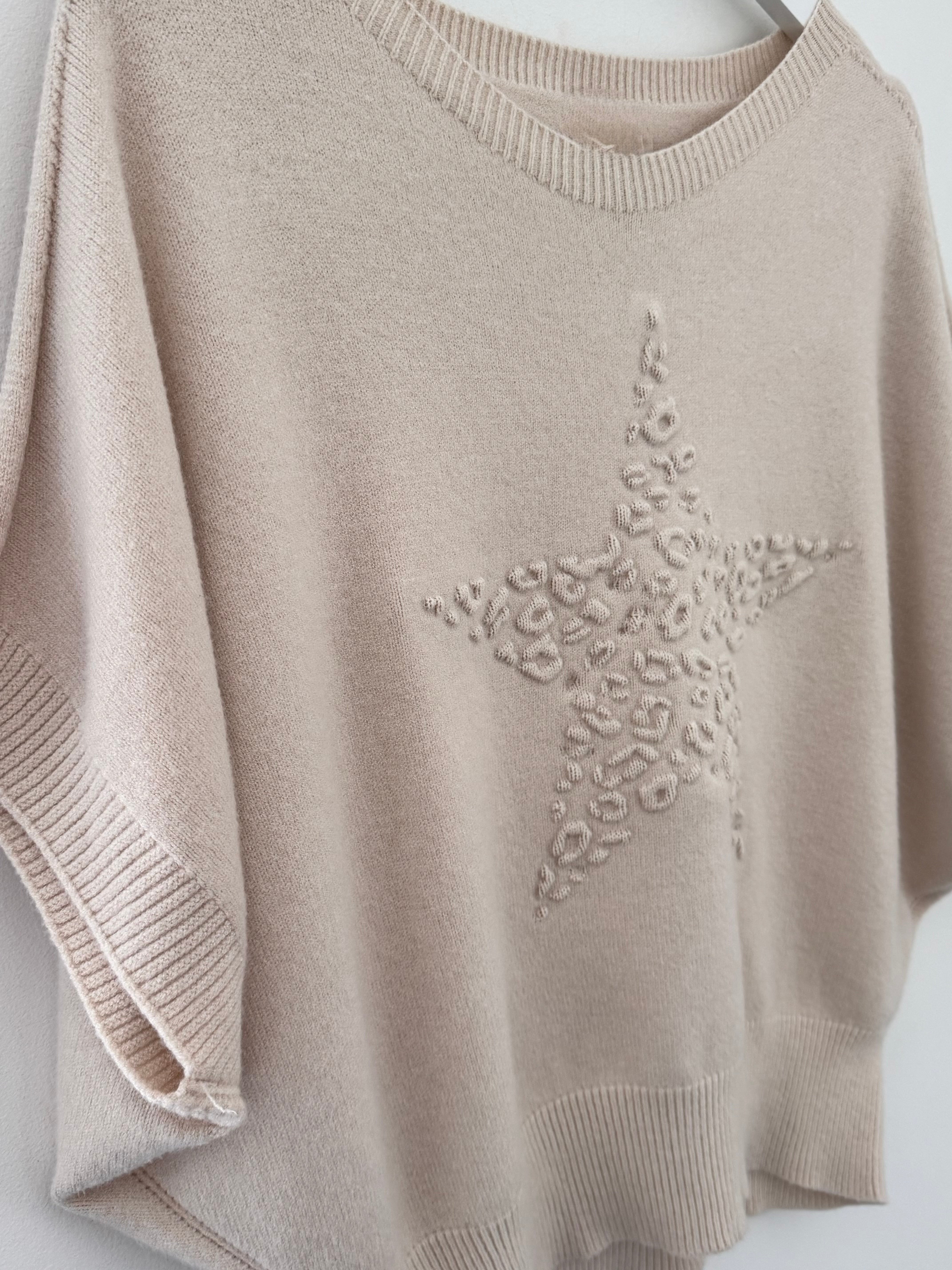 Soft Star Jumper in Light Ecru