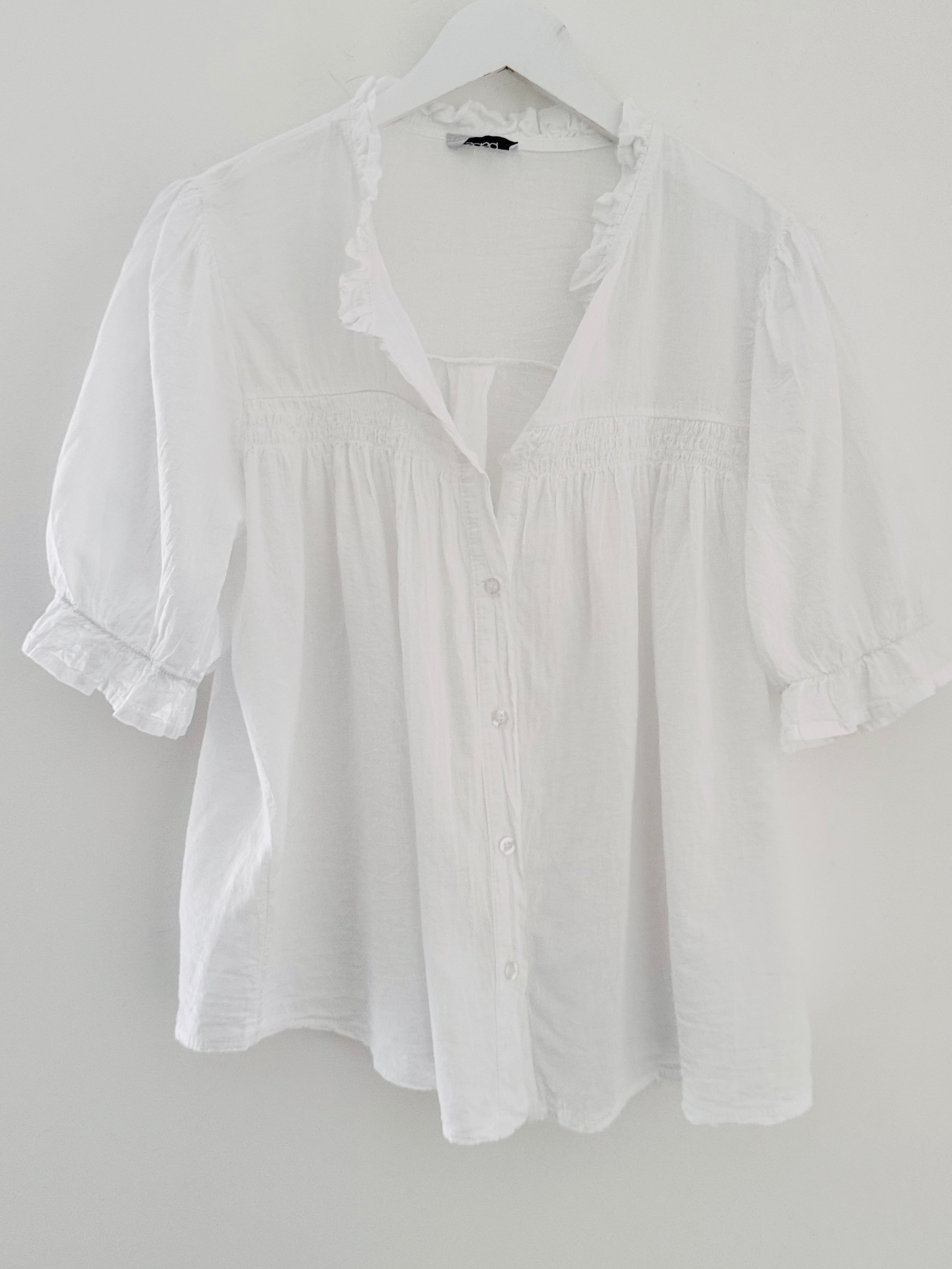 Lawn Cotton Shirt in White