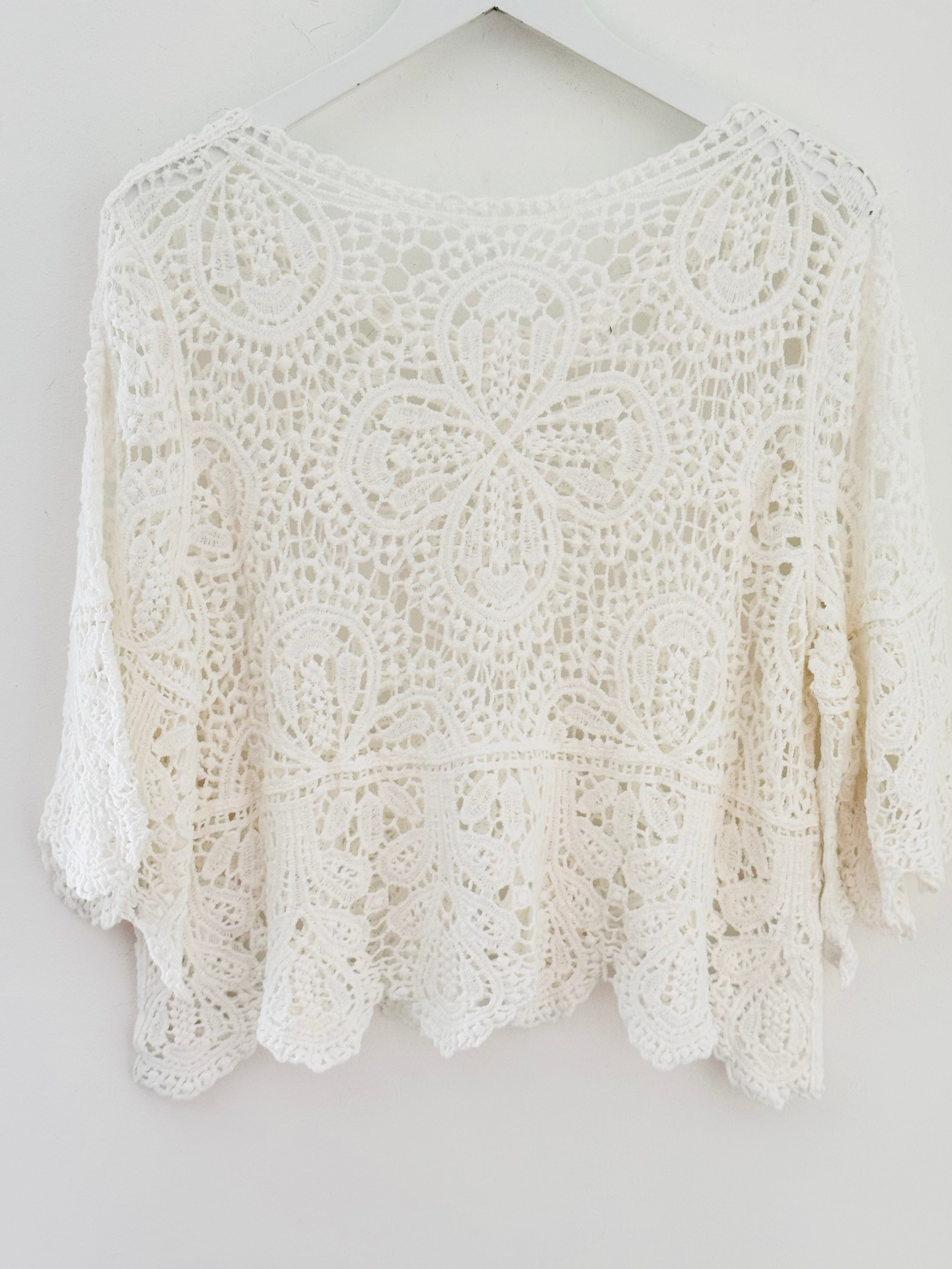 Crochet Top in Ivory