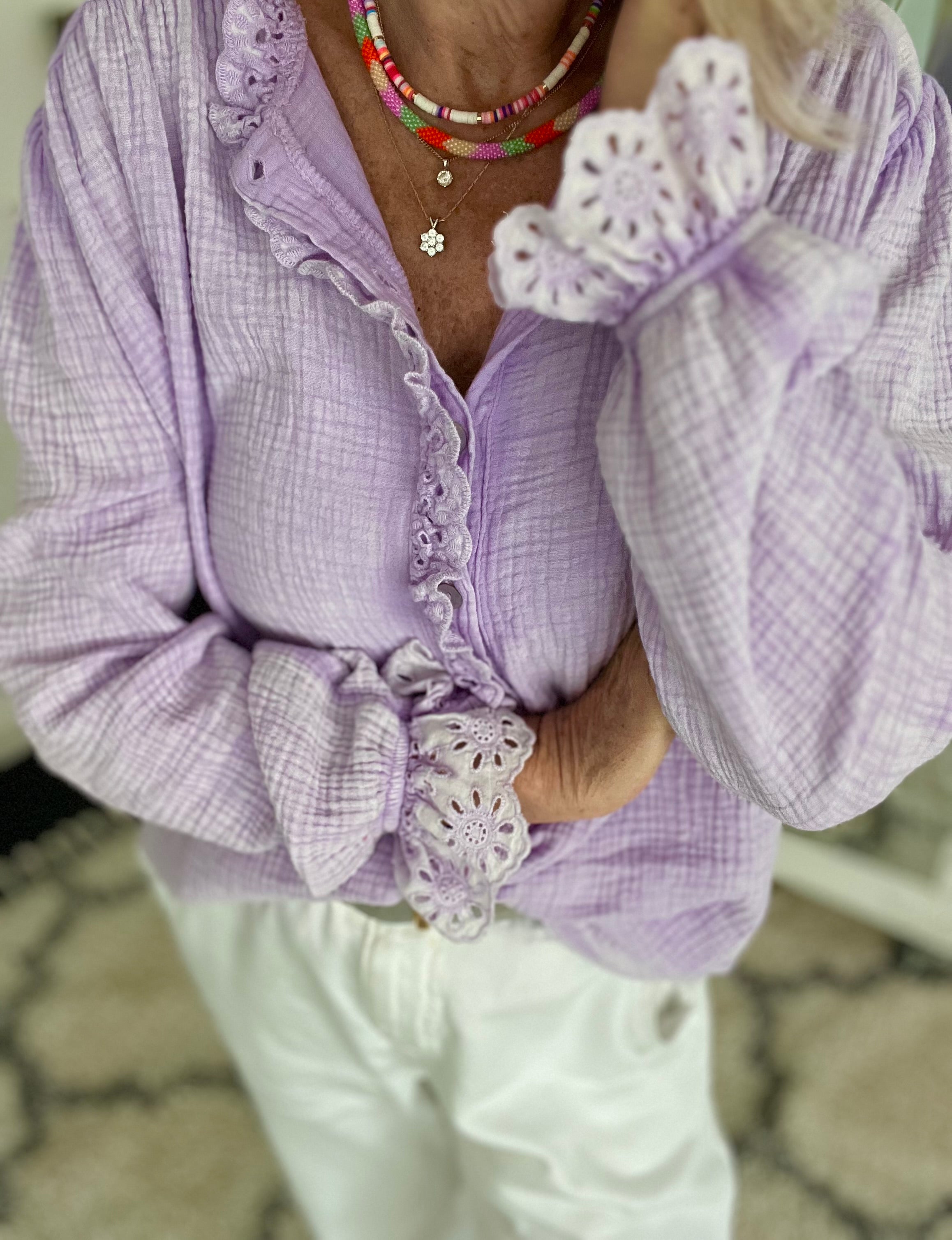 Cheesecloth Shirt in Lilac