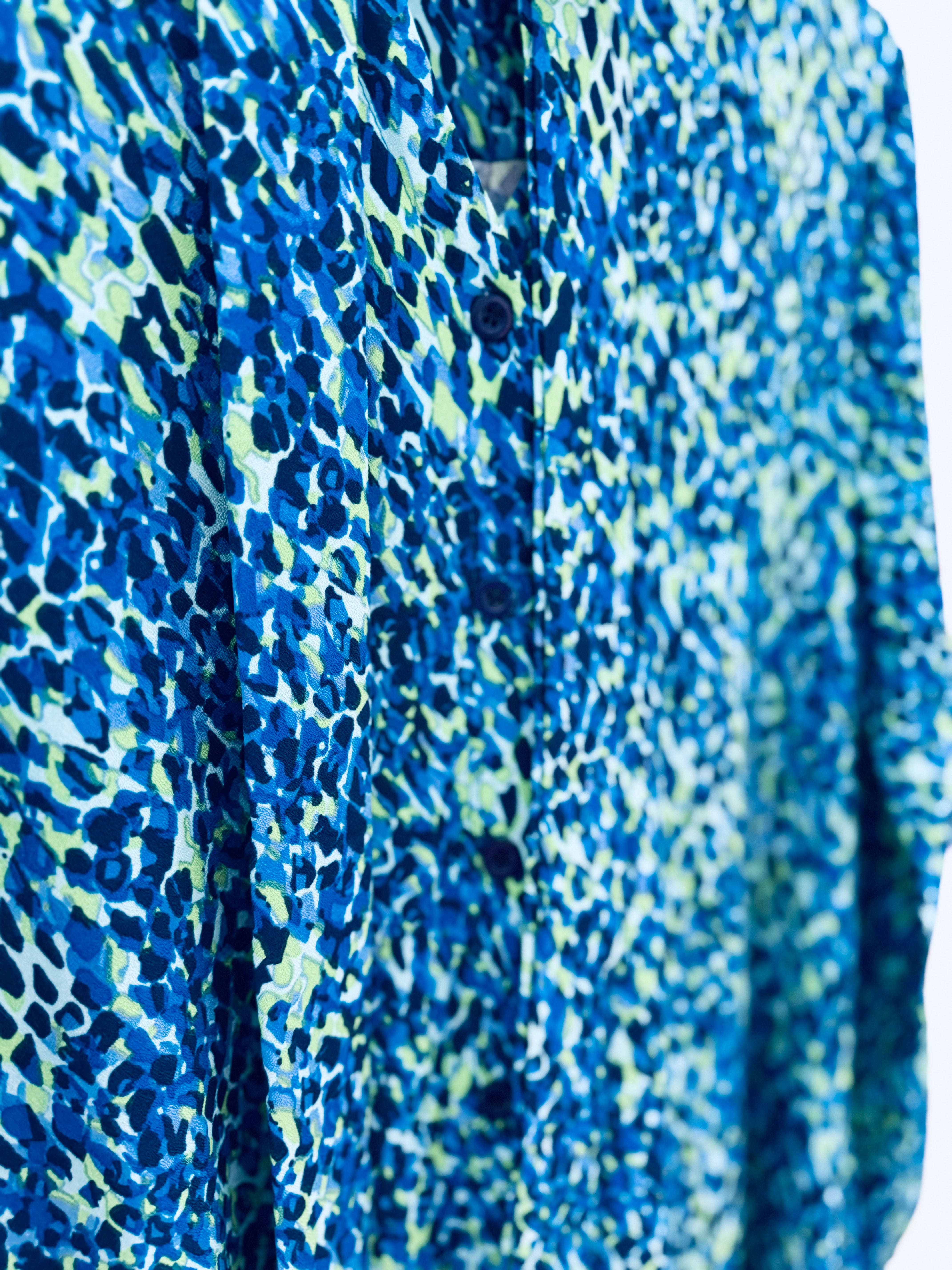 Premium Printed Dress in Blue & Green