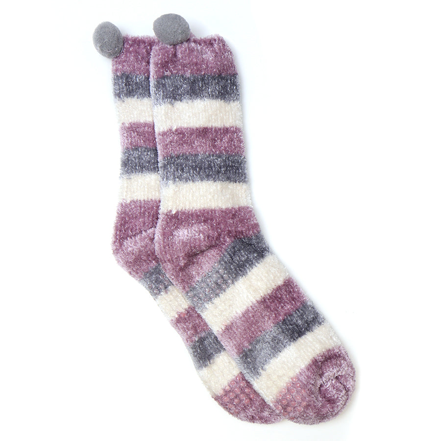 Chenille Stripe Socks