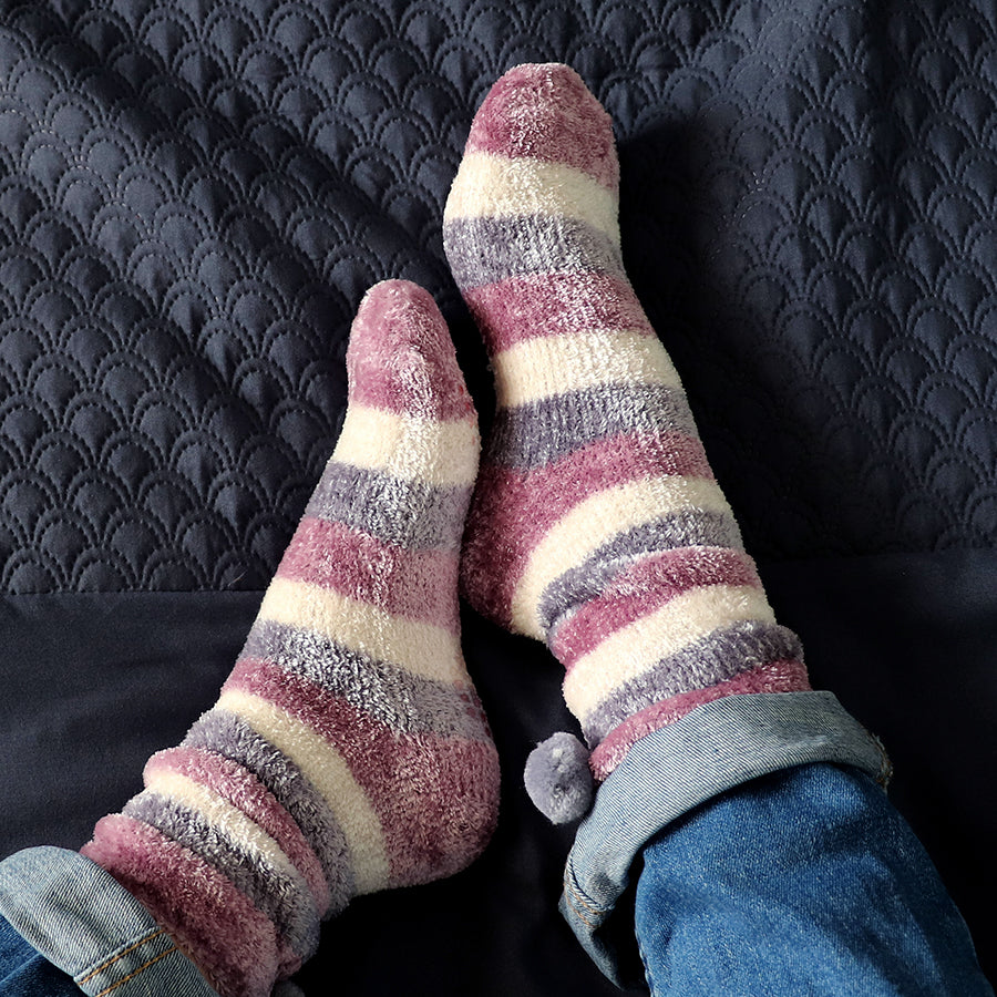 Chenille Stripe Socks