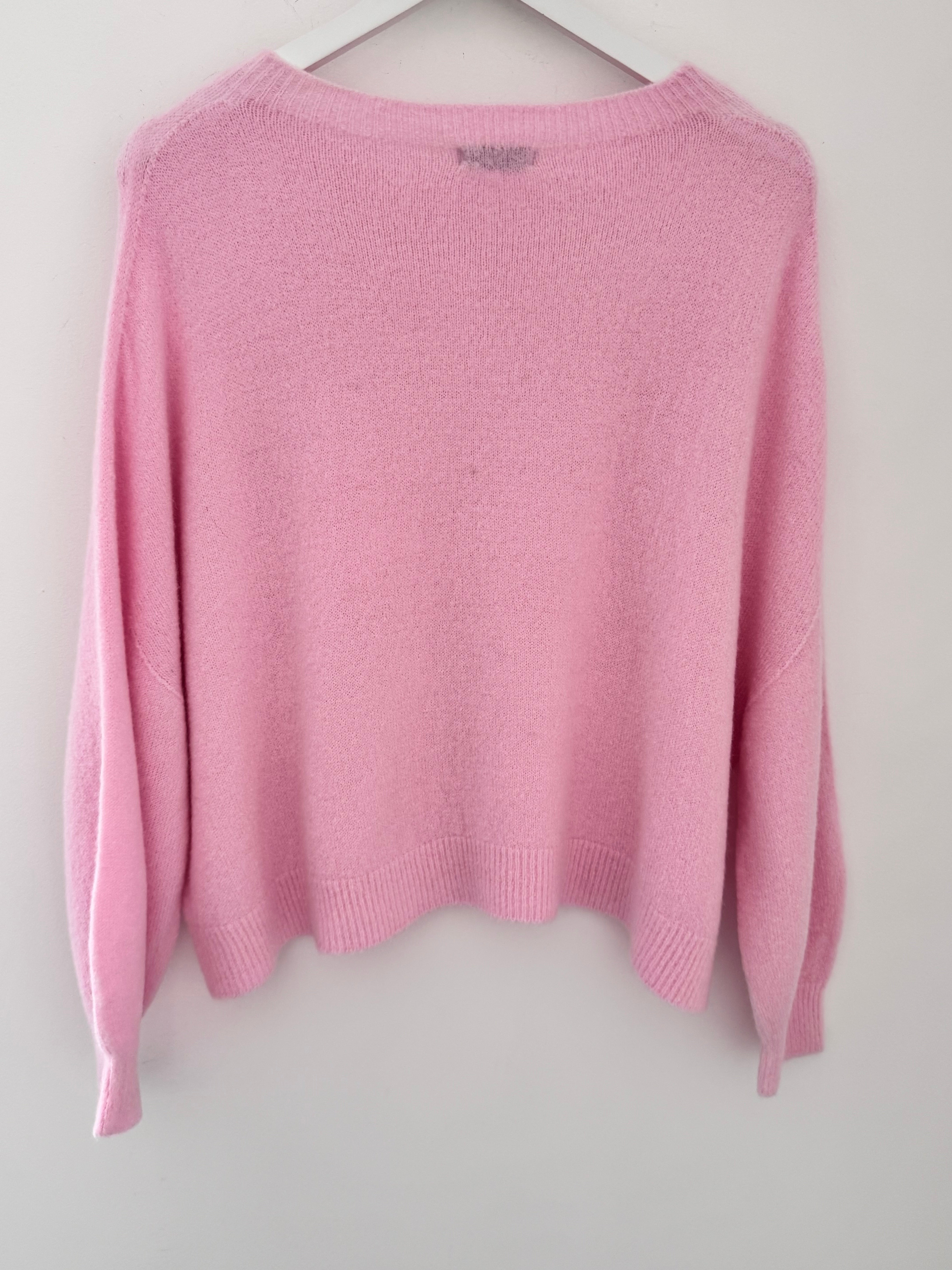 Luxe Slouchy Alpaca Jumper in Baby Pink