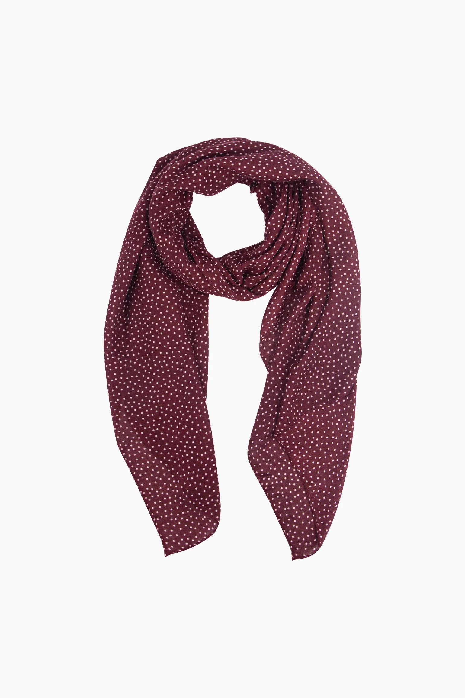 Soft Spotty Scarf in Berry