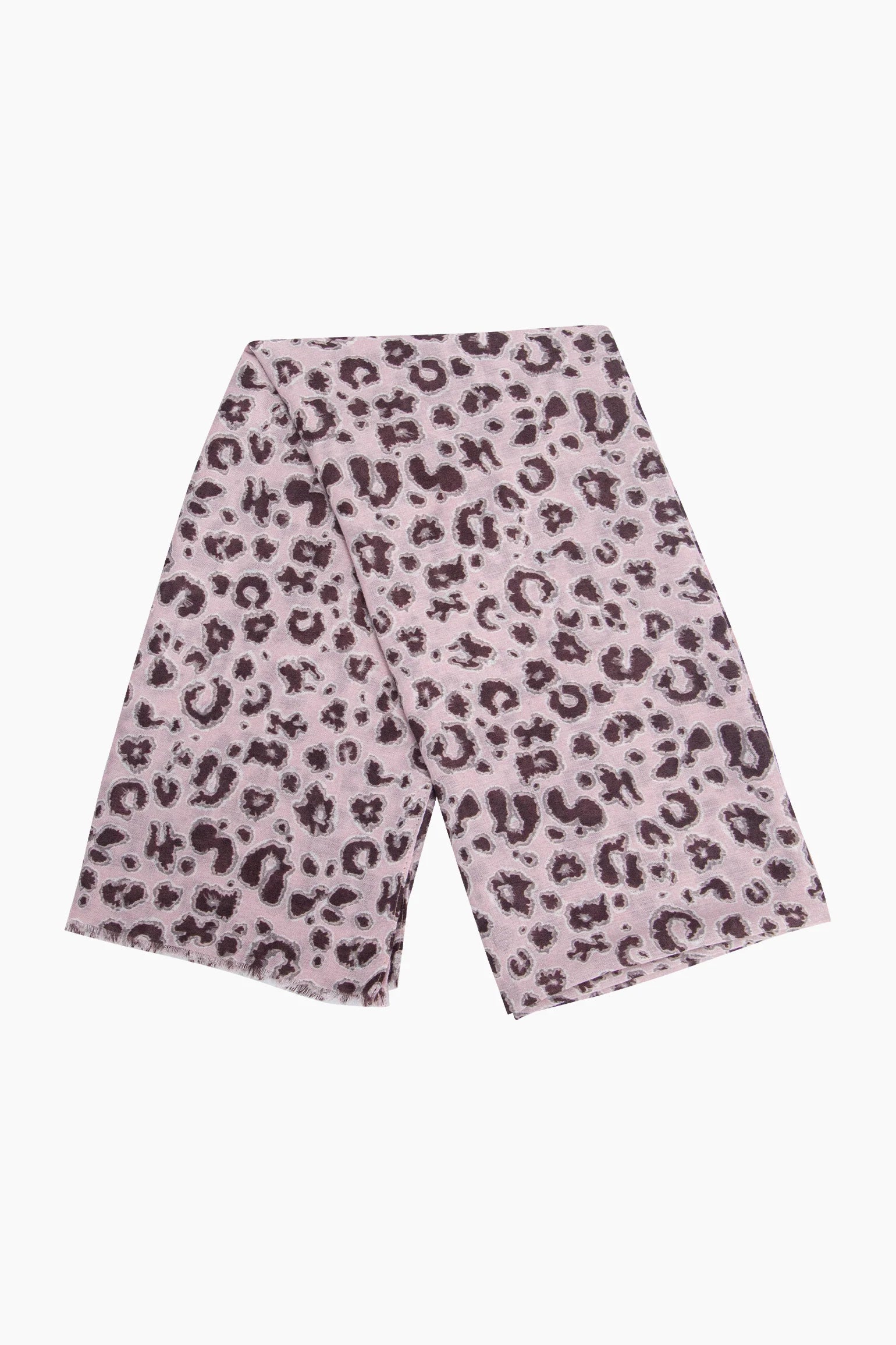 Leopard Print Scarf in Dusky Pink
