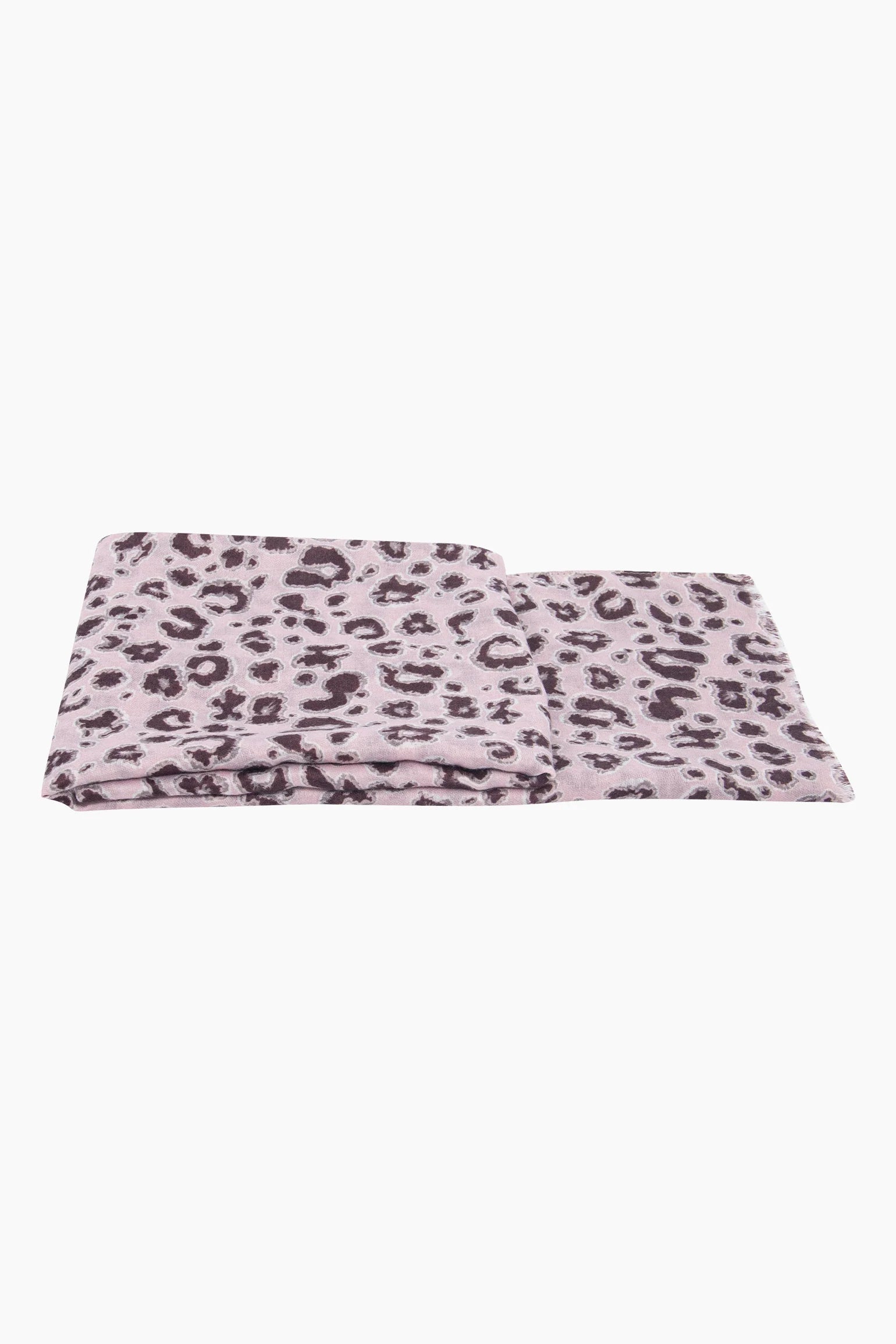 Leopard Print Scarf in Dusky Pink