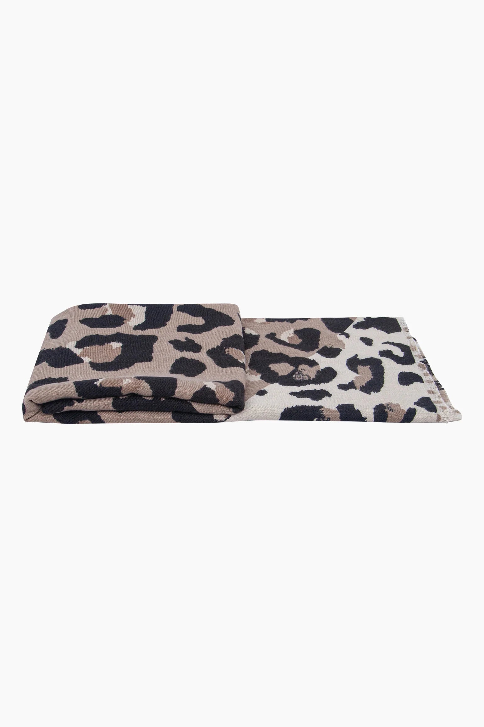 Leopard Print Scarf in Cocoa & Black