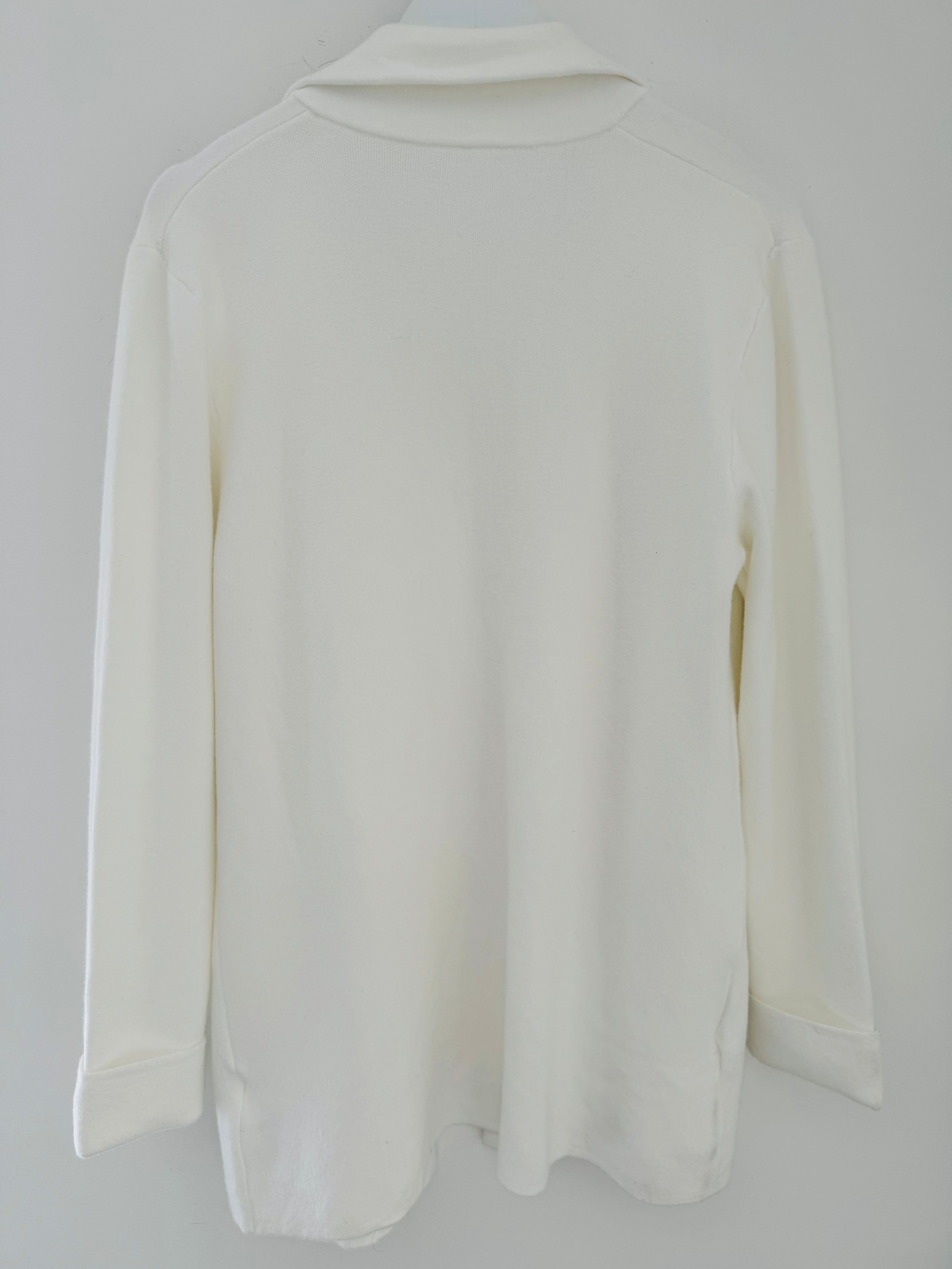 Knitted Cardi Jacket in Ivory