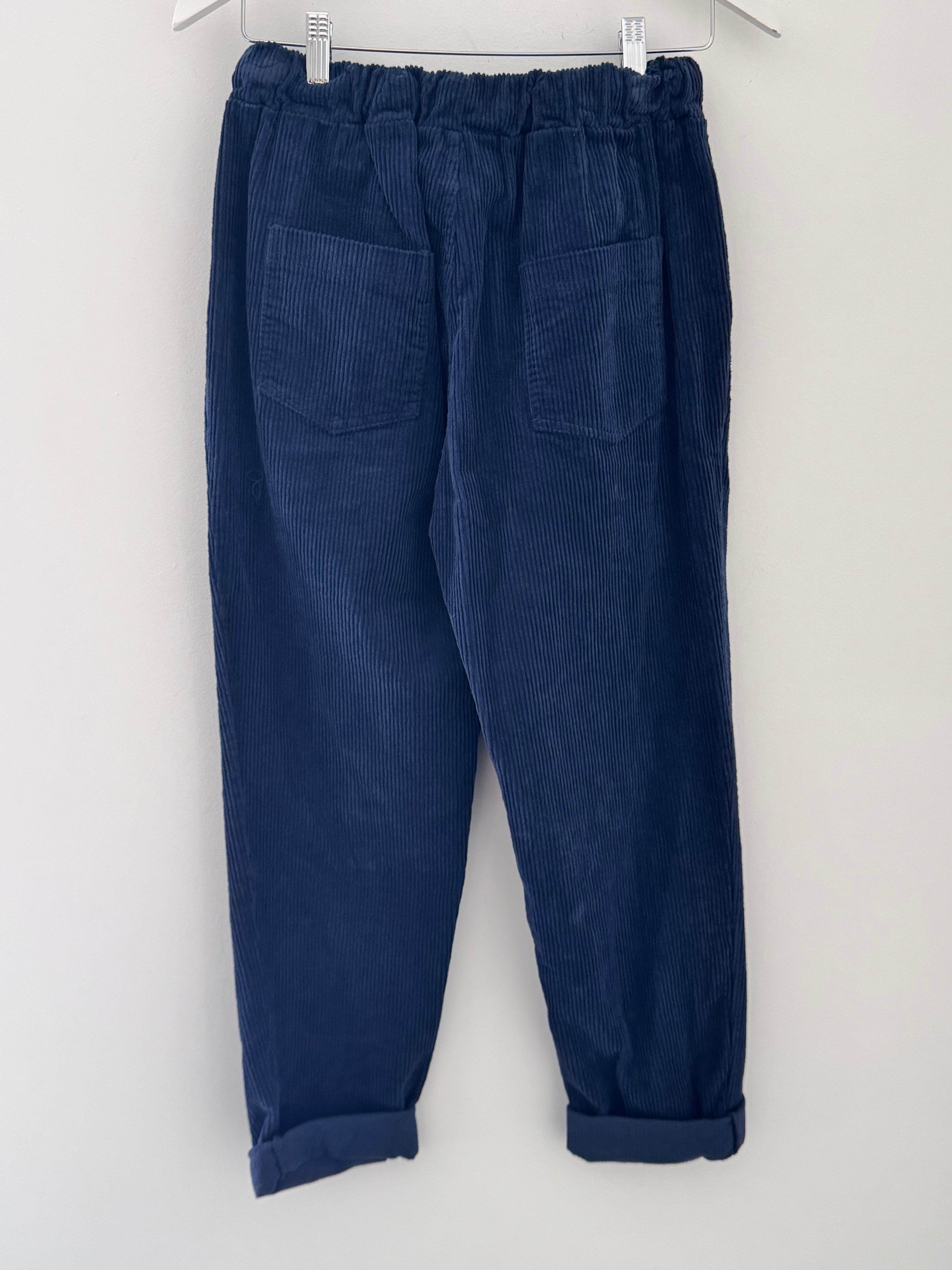 Luxe Cord Joggers in Navy