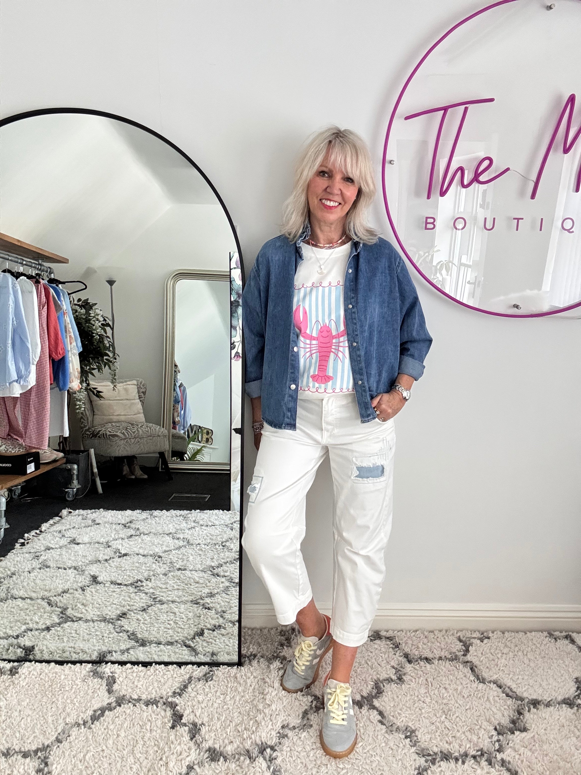 Luxe Lobster Tee in Ivory