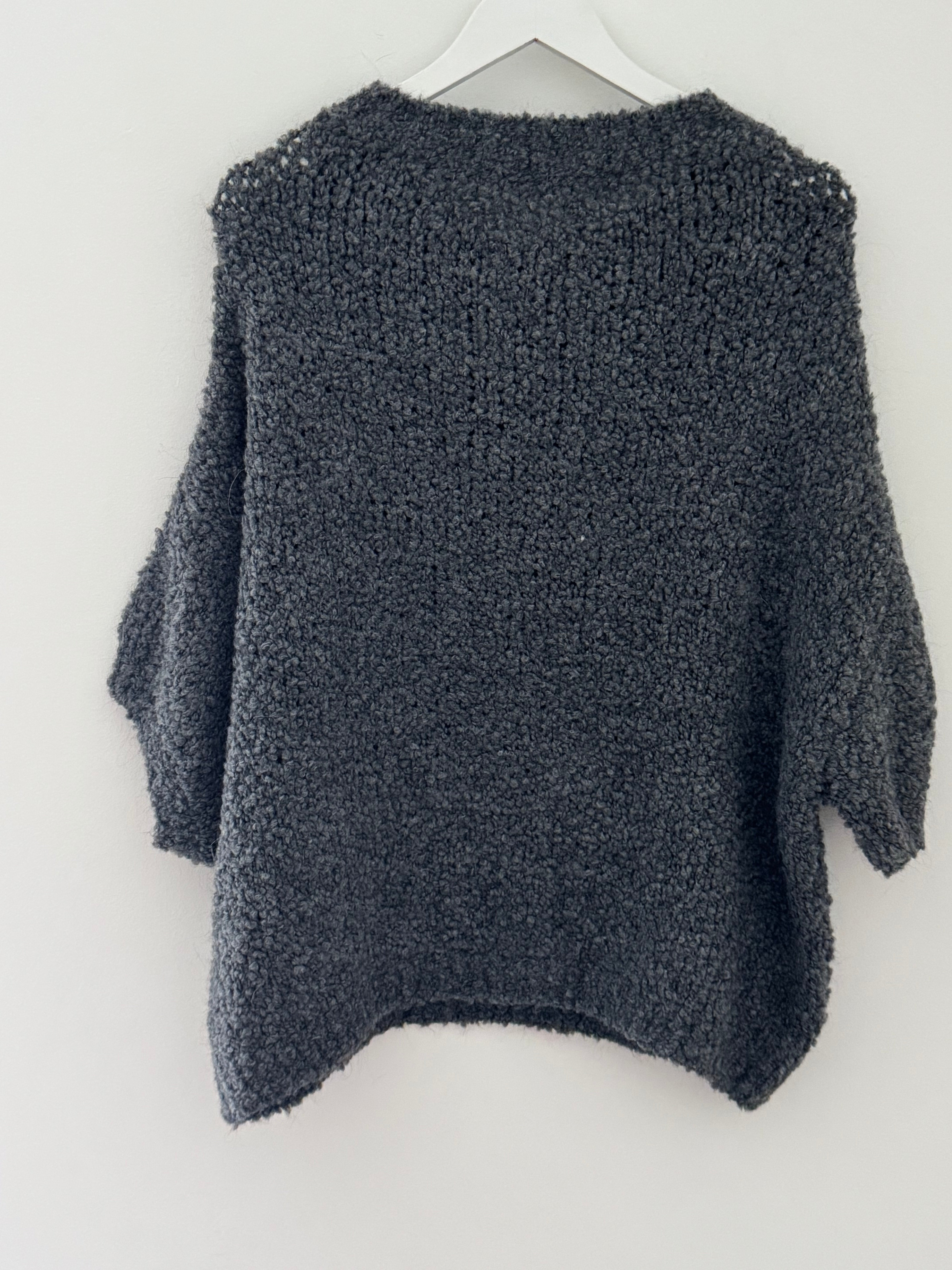 Boucle Jumper in Charcoal Grey