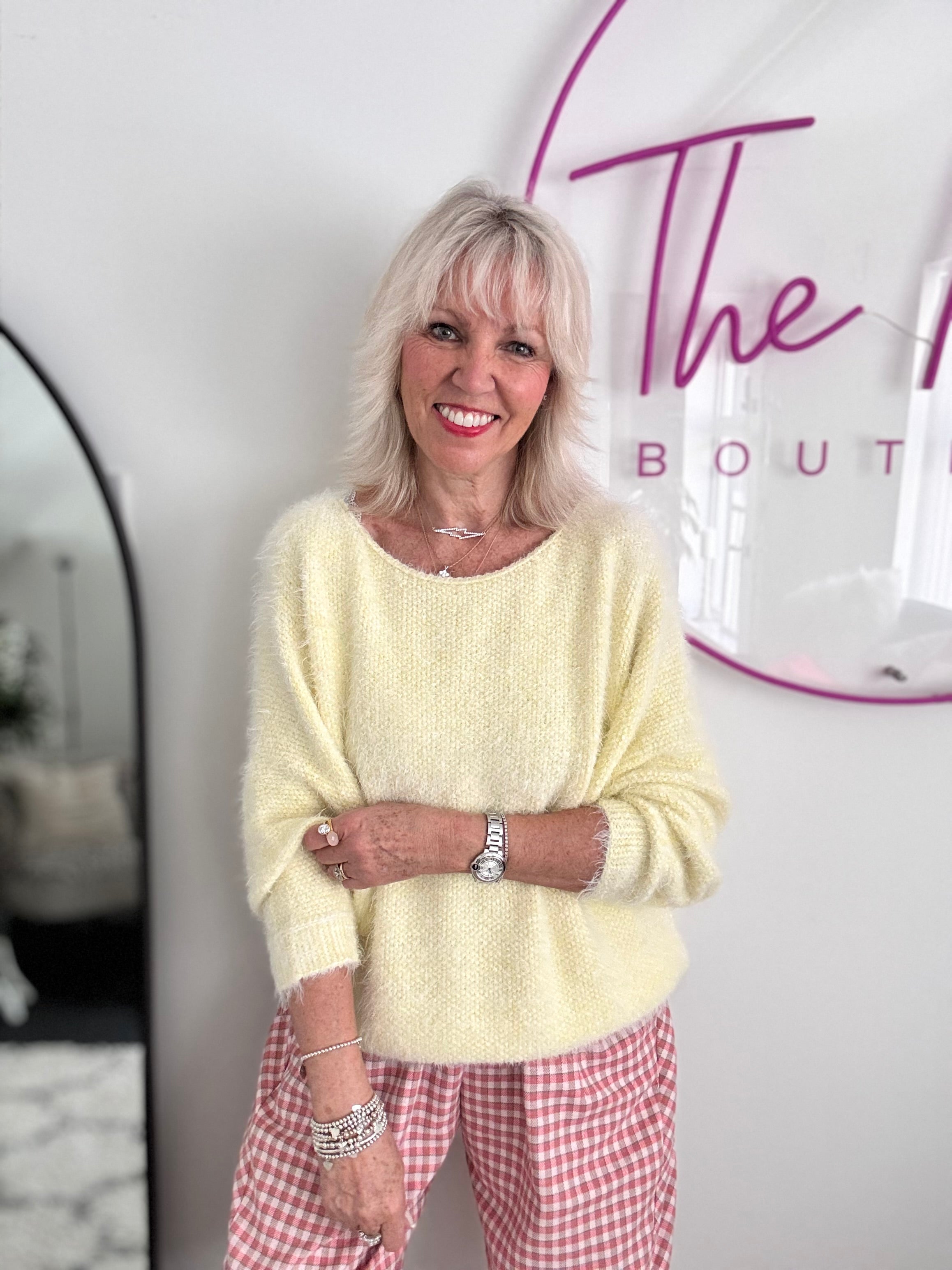 Luxe Fluffy Jumper in Lemon