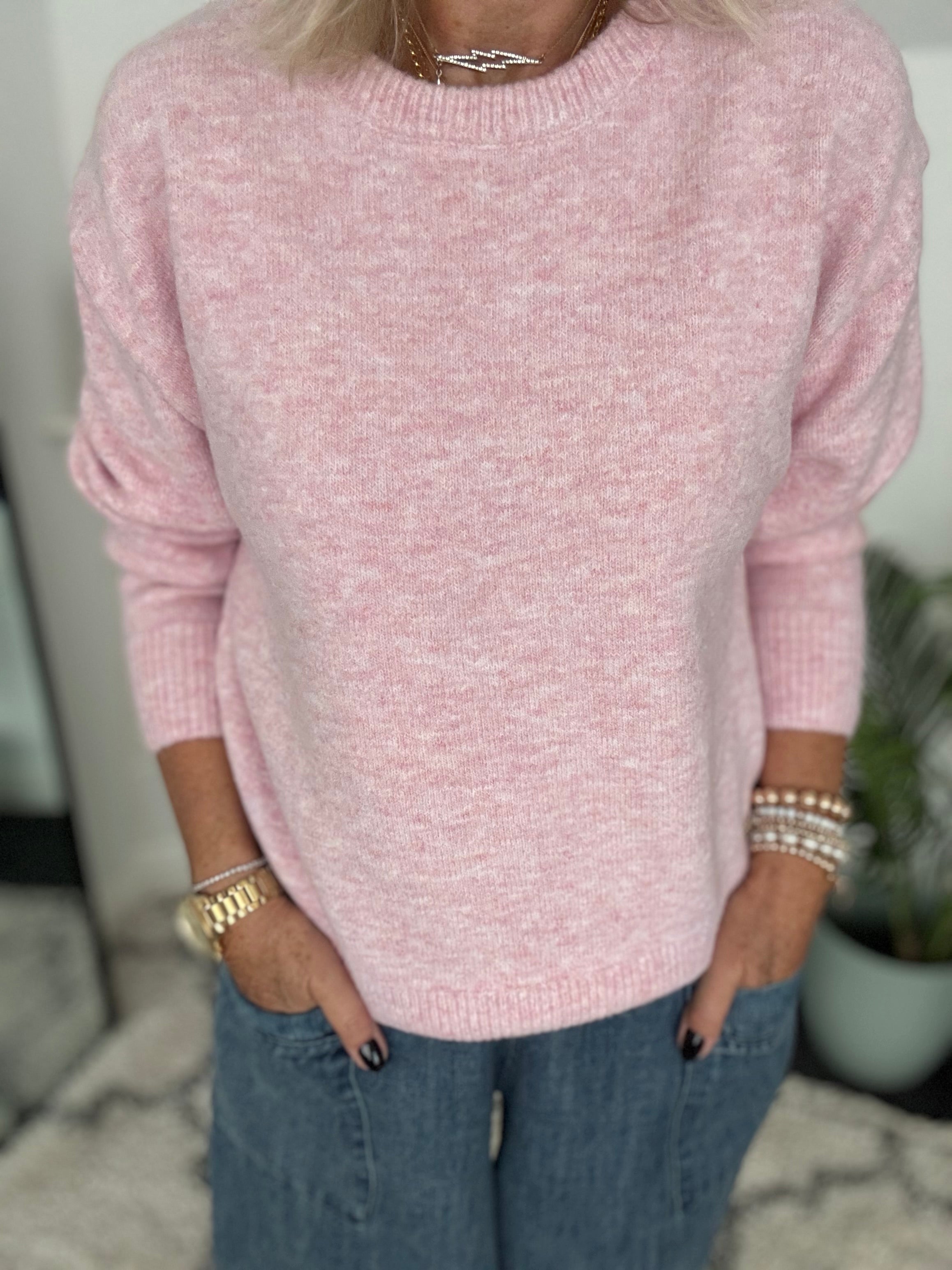 Soft & Cosy Round Neck Jumper in Pink