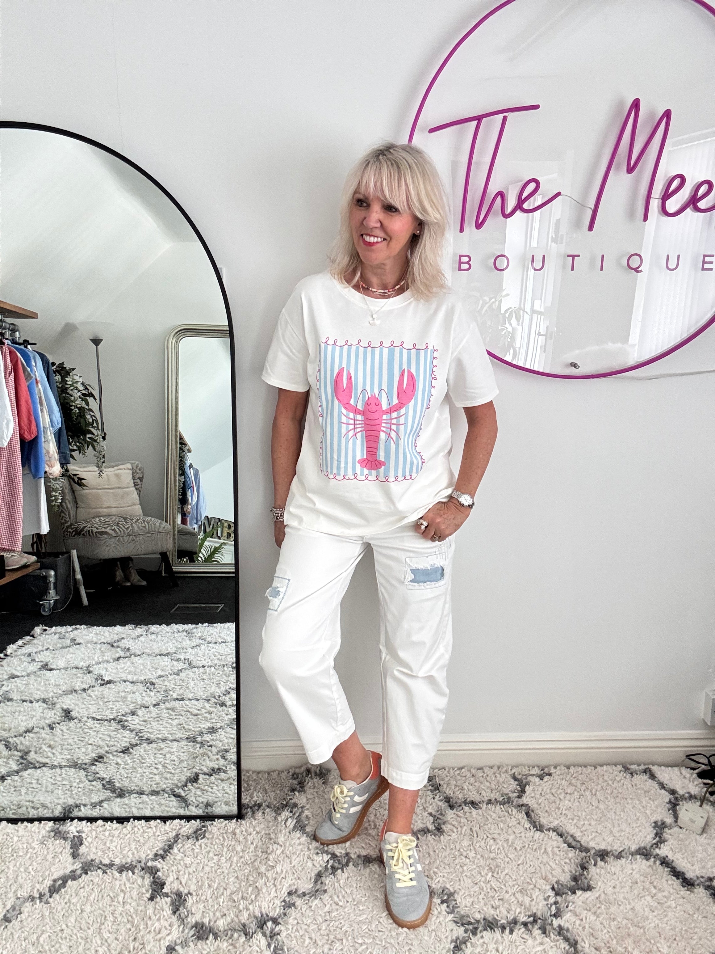 Luxe Lobster Tee in Ivory