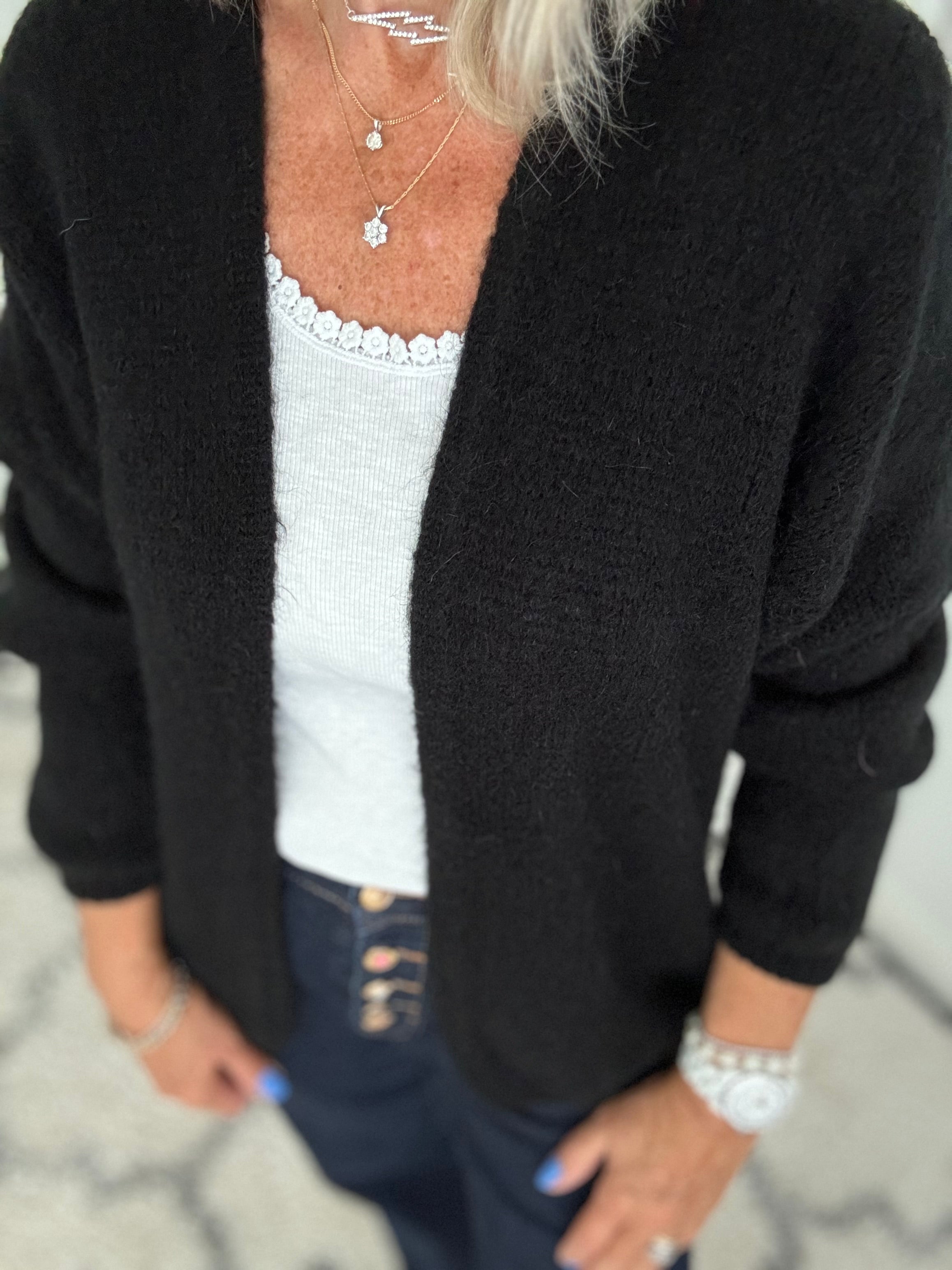 Mohair Cardi in Black