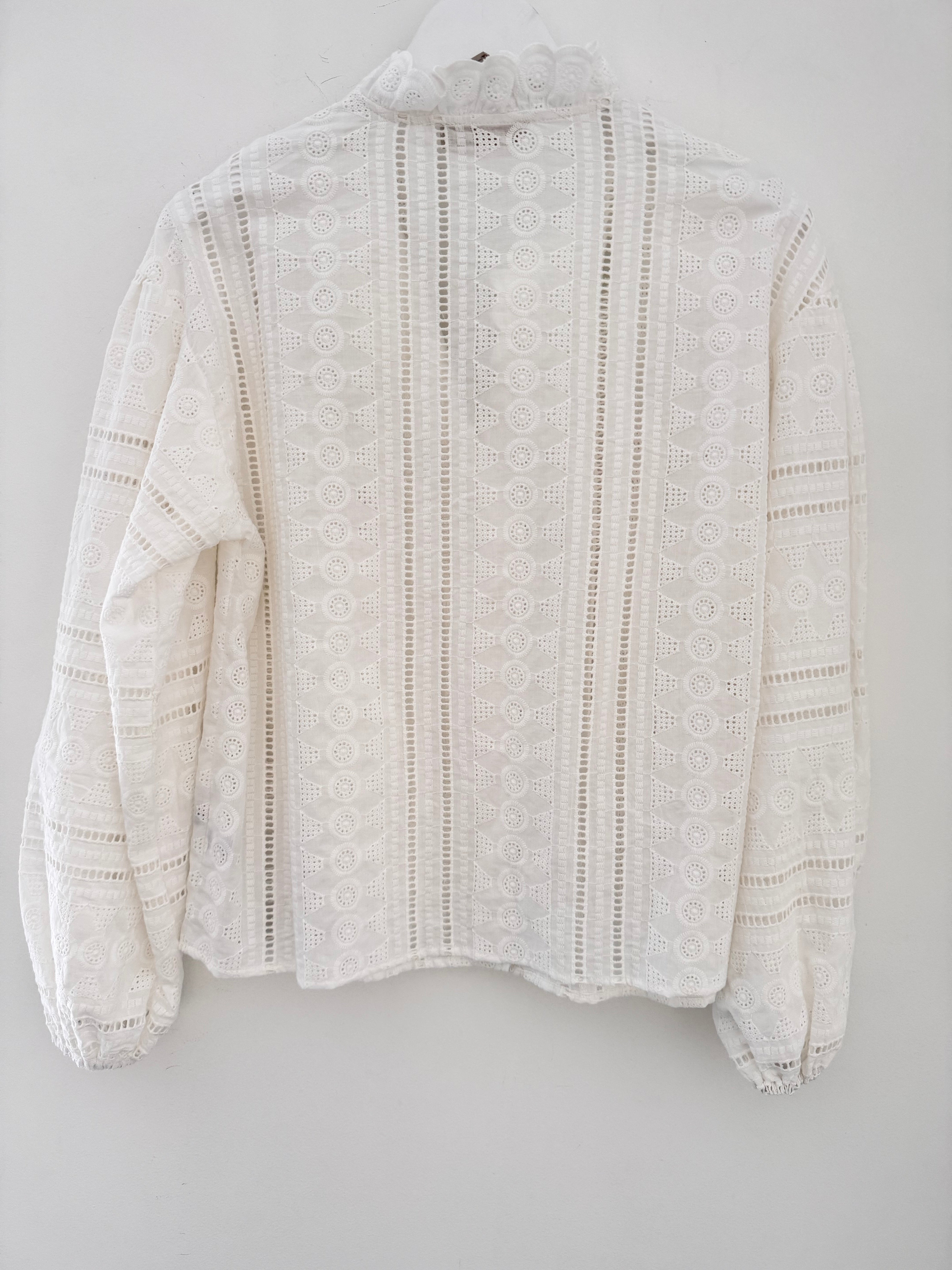 Broderie Anglaise Shirt in White
