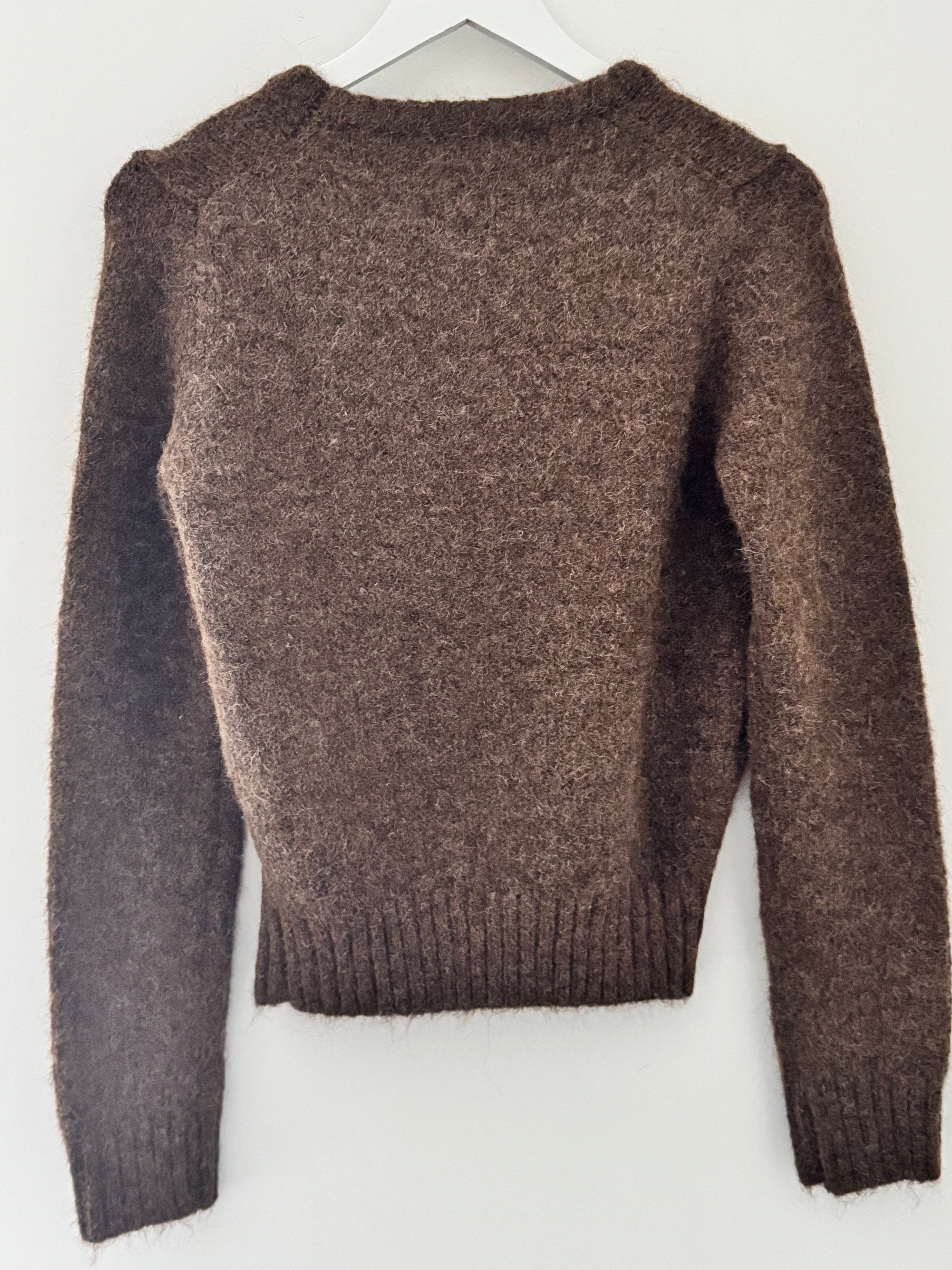 Luxe Jumper with Cat in Cocoa