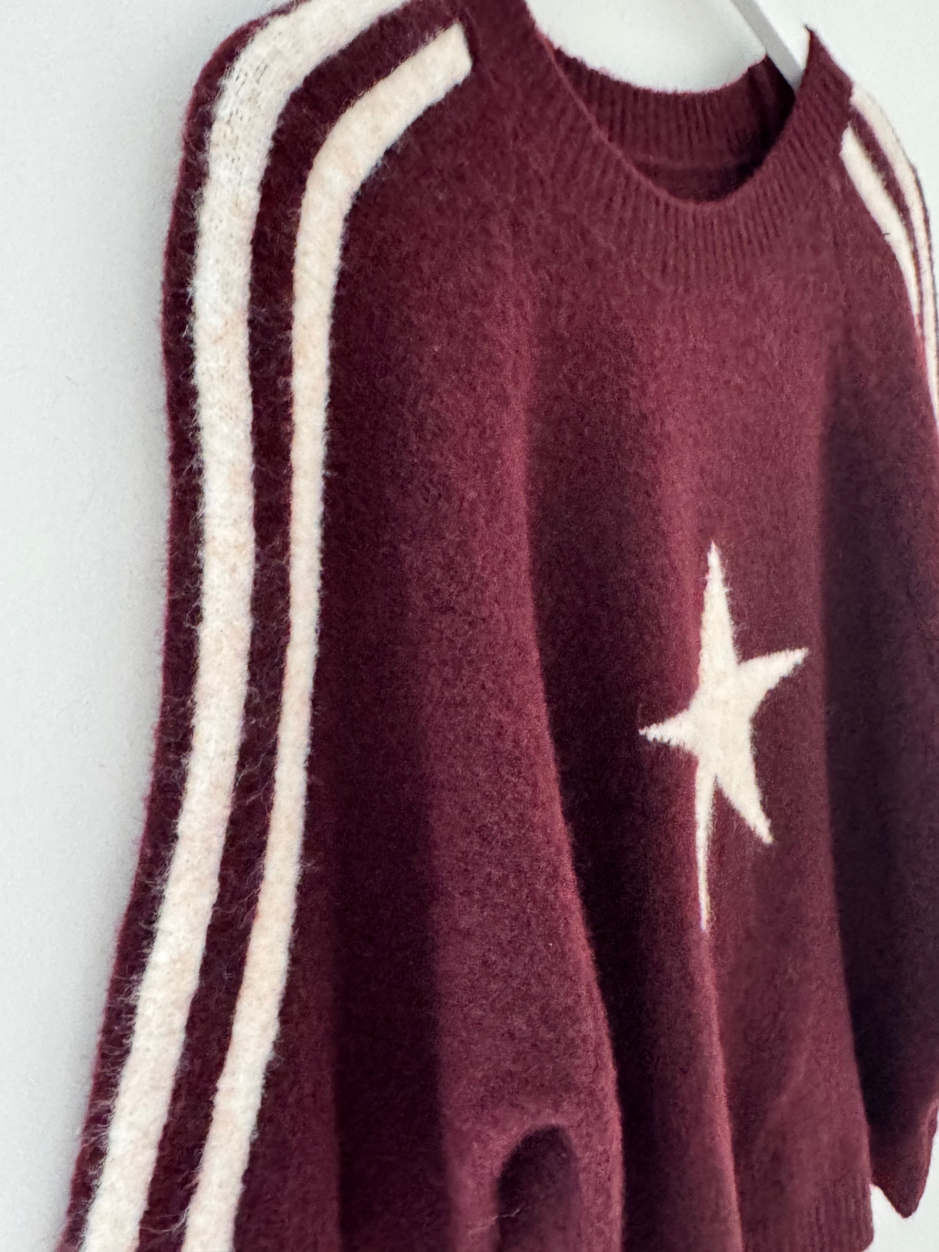 Star & Stripes Jumper in Plum