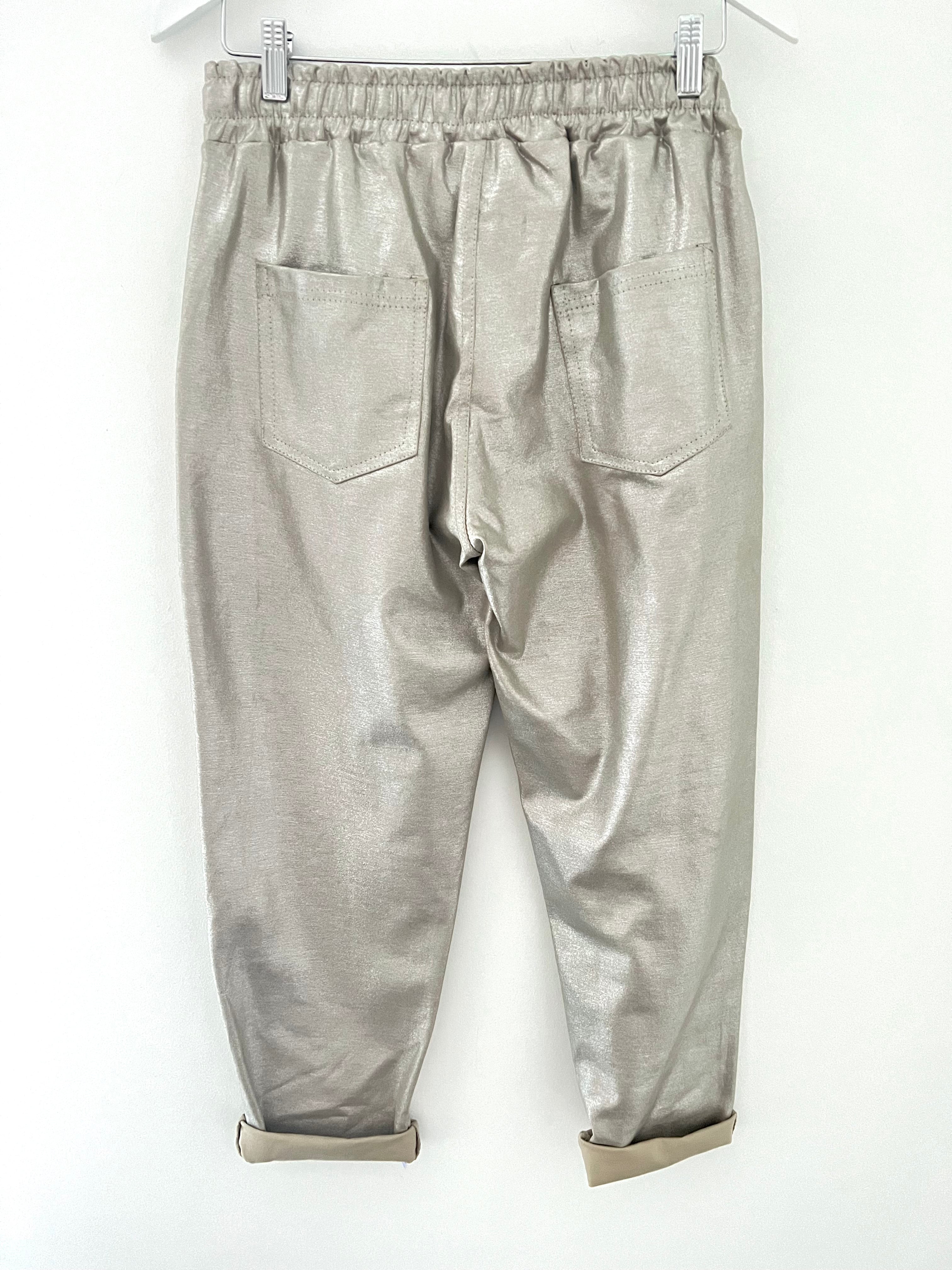 Luxe Metallic Stretch Joggers