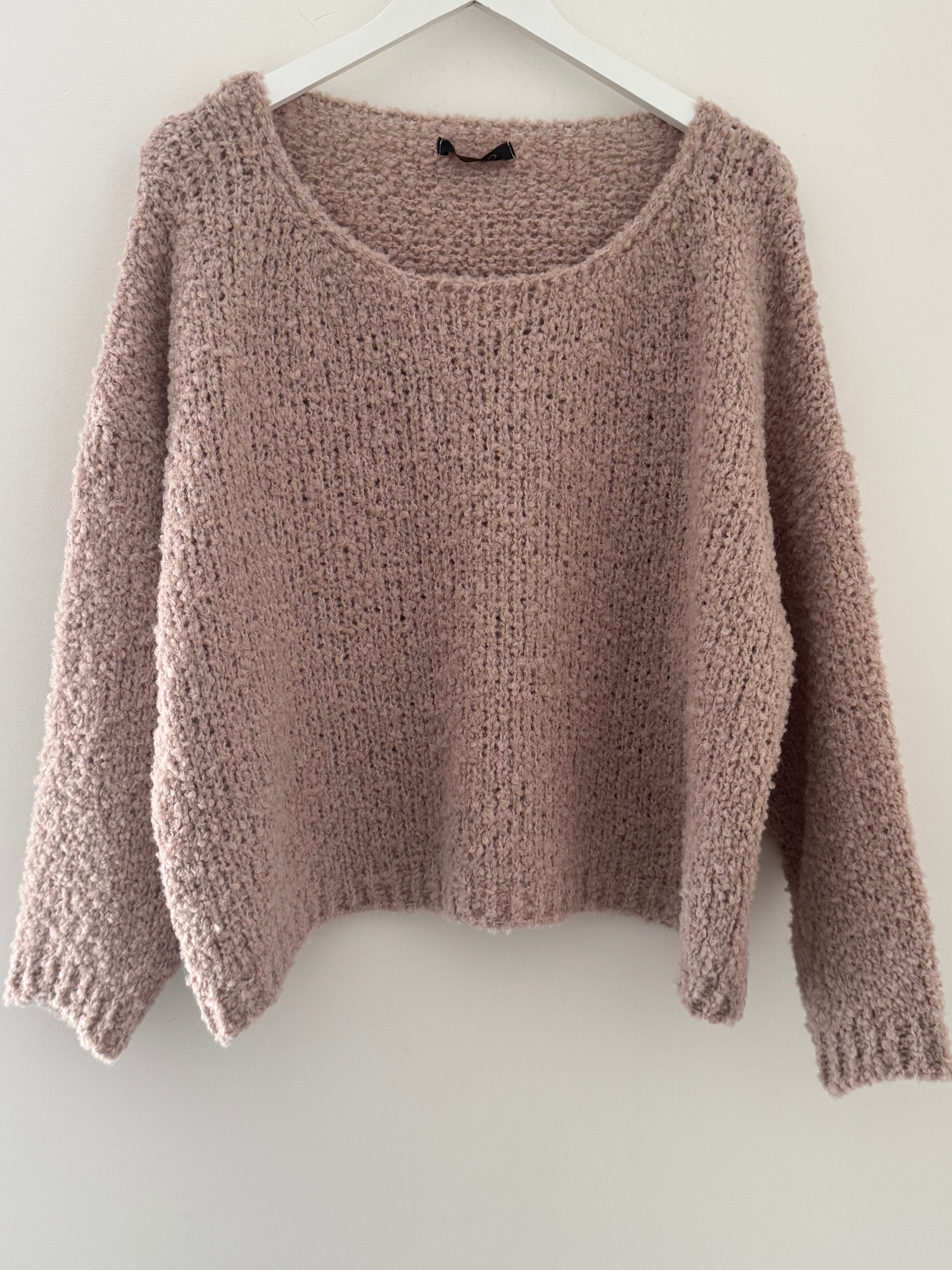 Boucle Jumper in Soft Pink