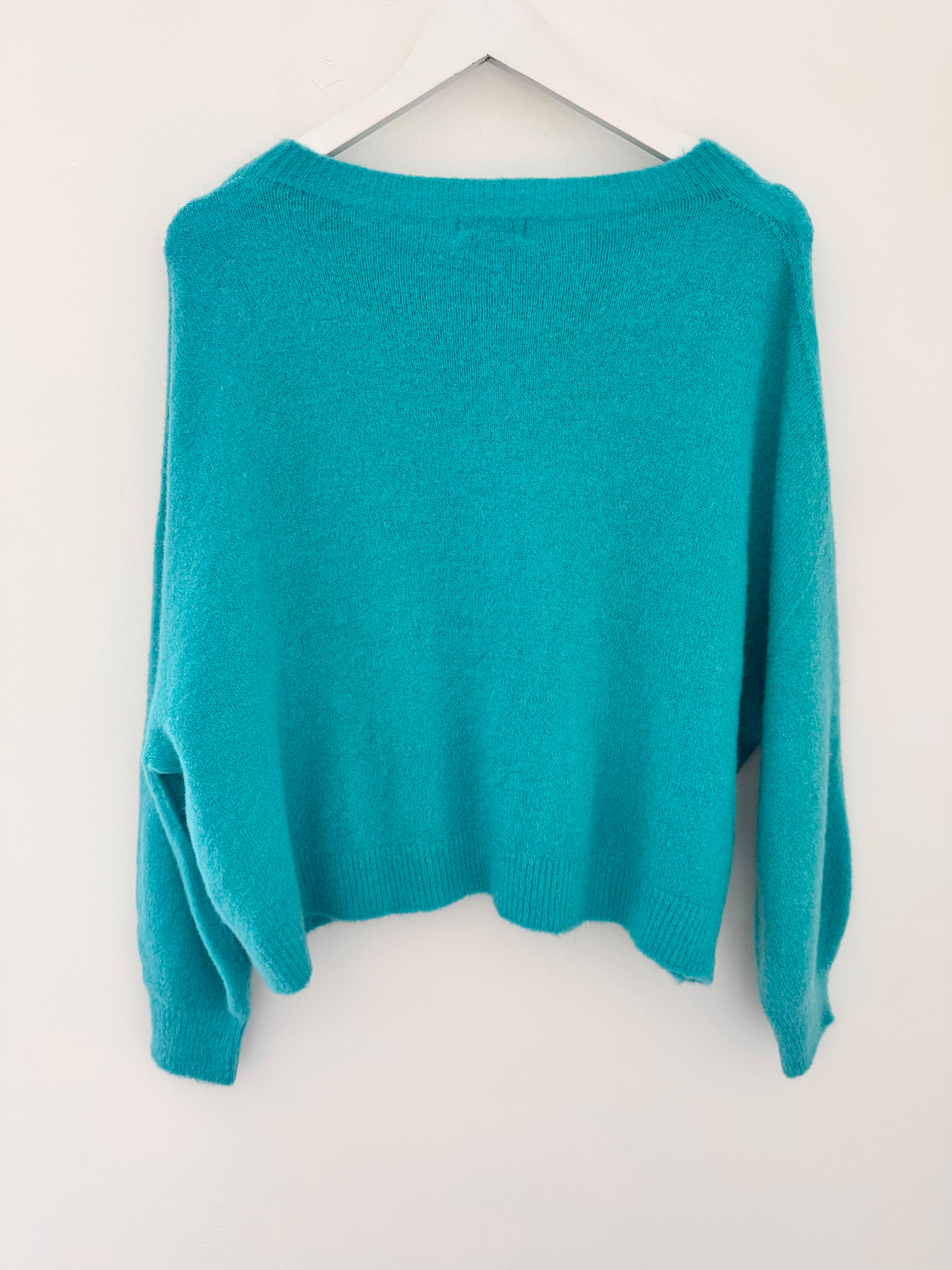 Luxe Slouchy Alpaca Jumper in Teal