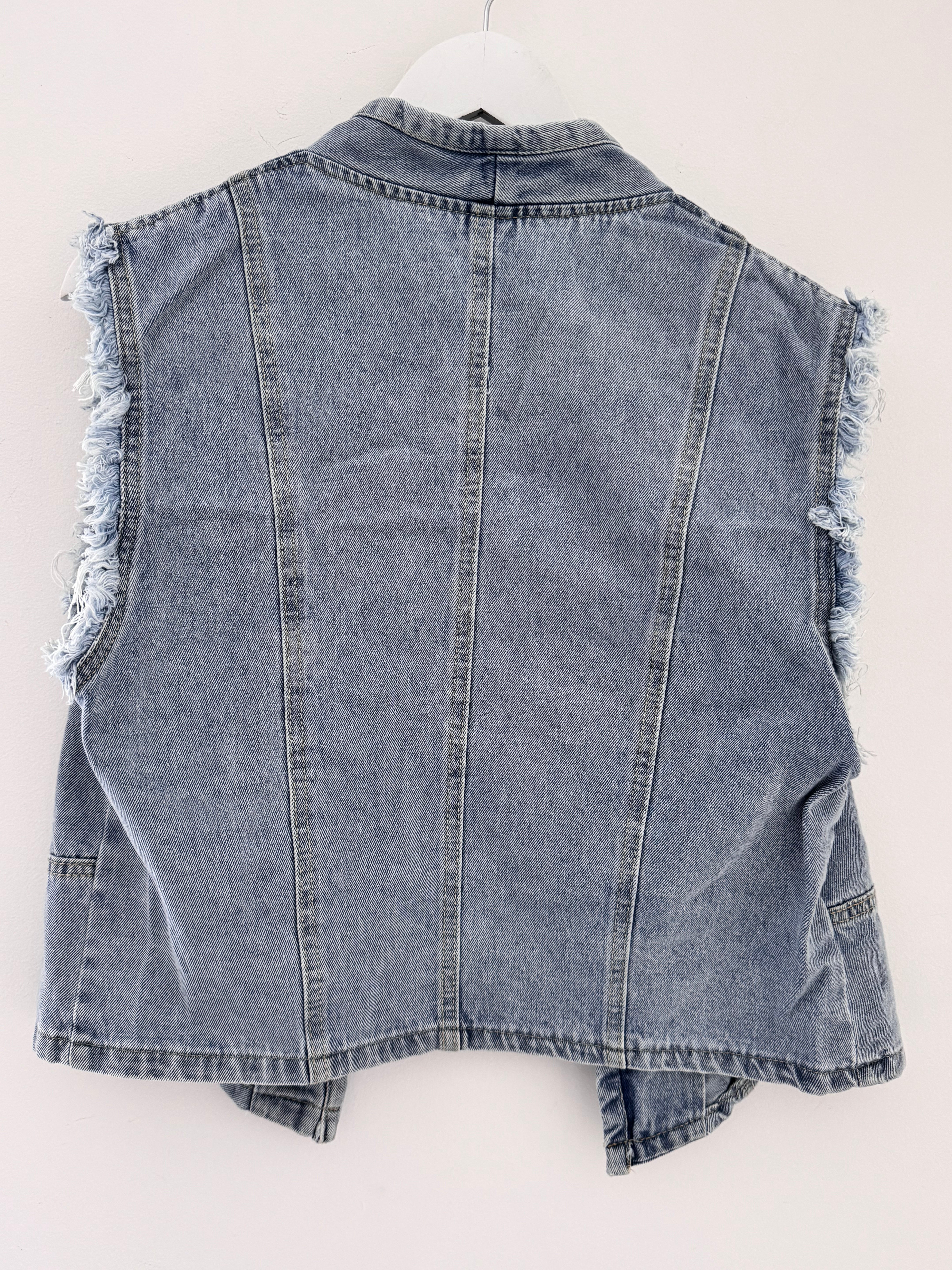 Military Gilet in Denim