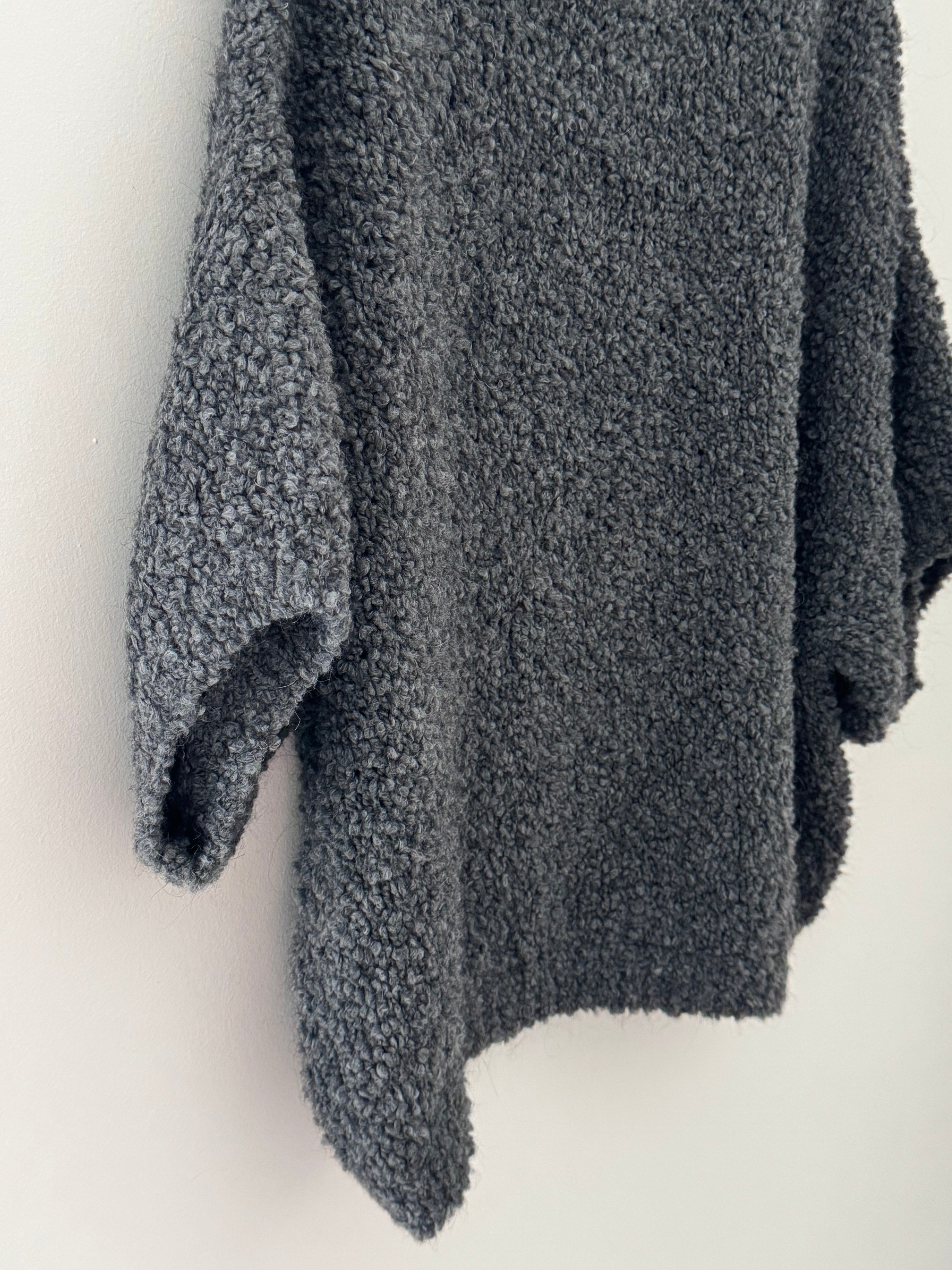 Boucle Jumper in Charcoal Grey