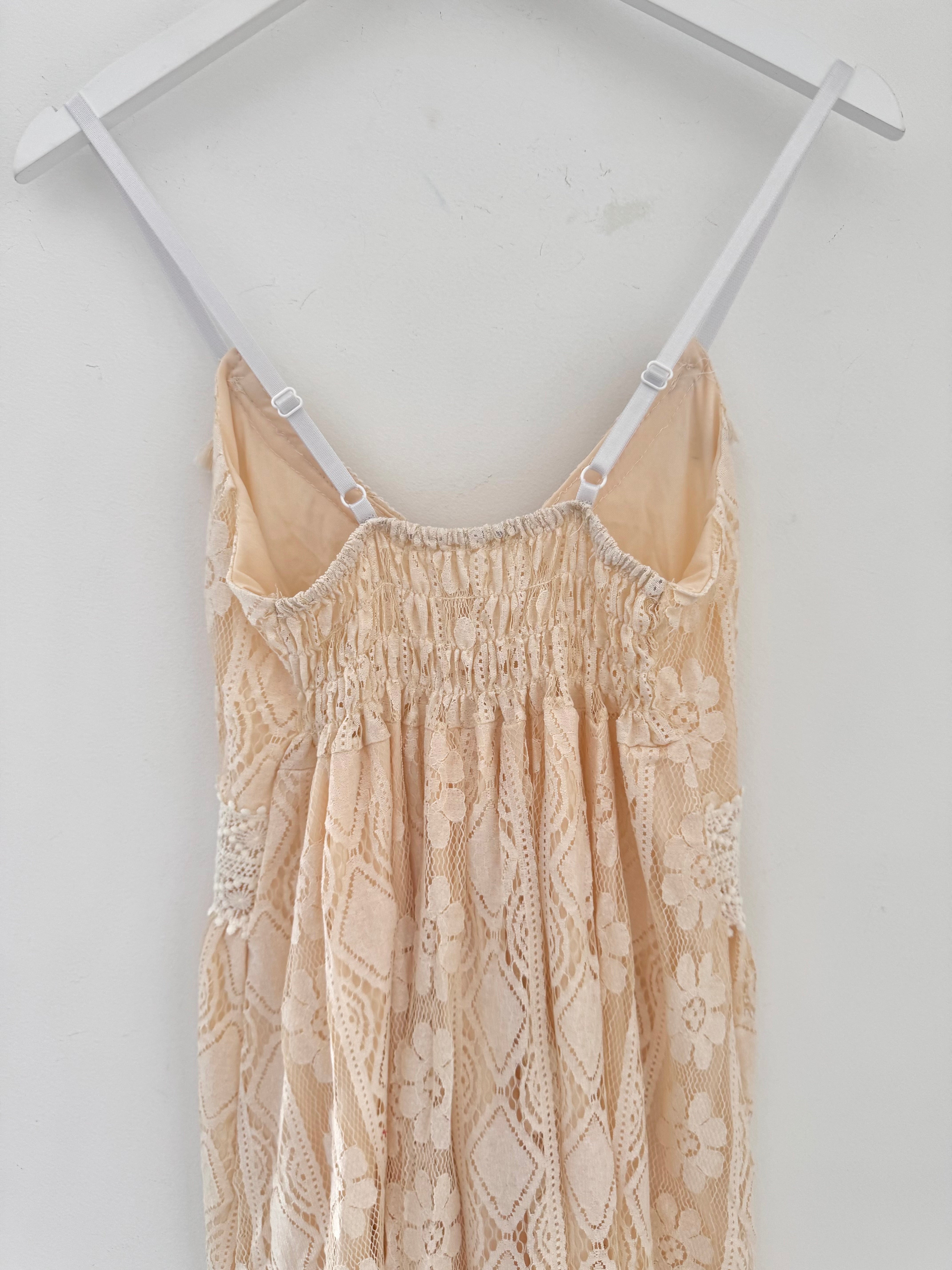 Summer Tassel Dress in Vanilla